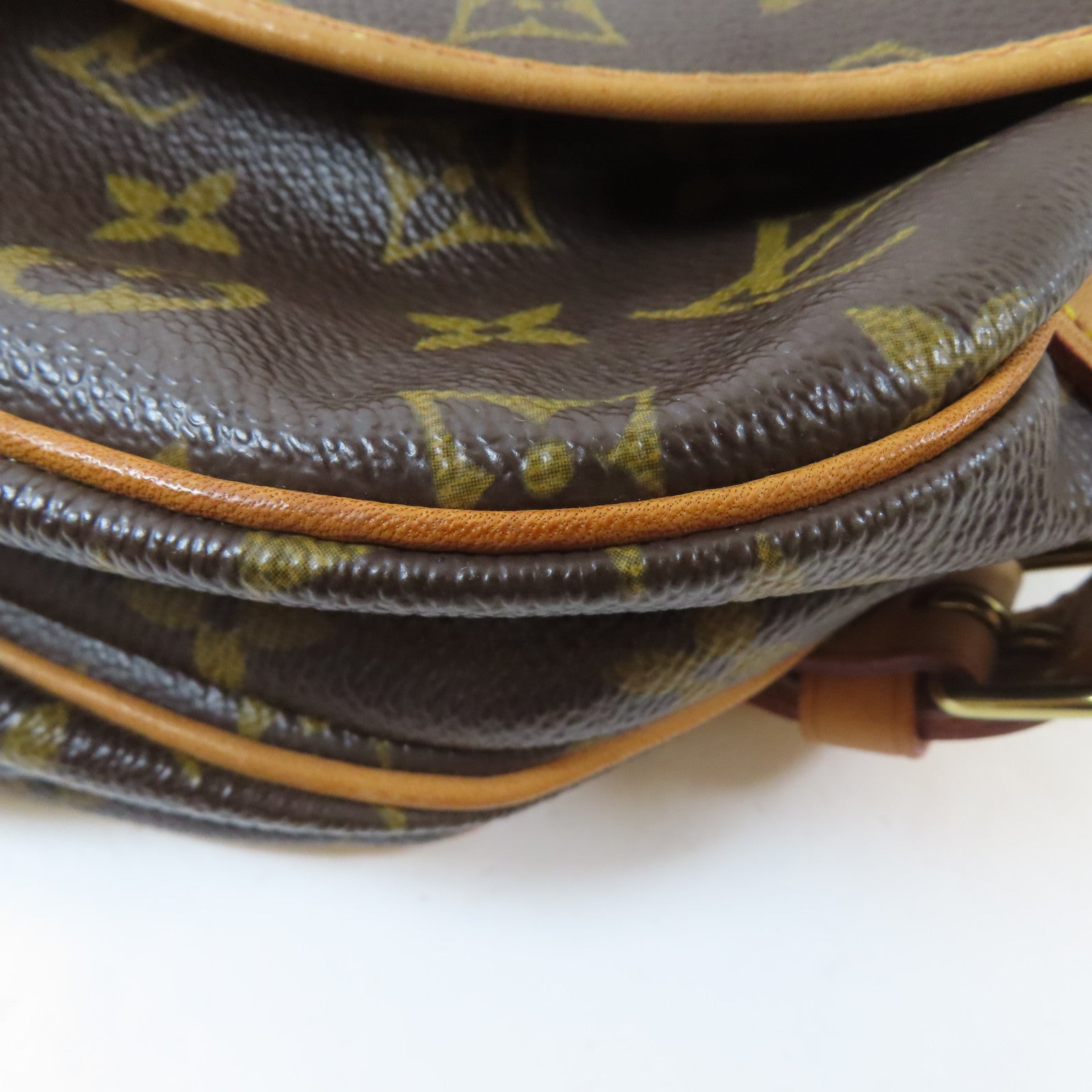 LOUIS VUITTON Monogram Saumur 30金扣肩背袋啡色
