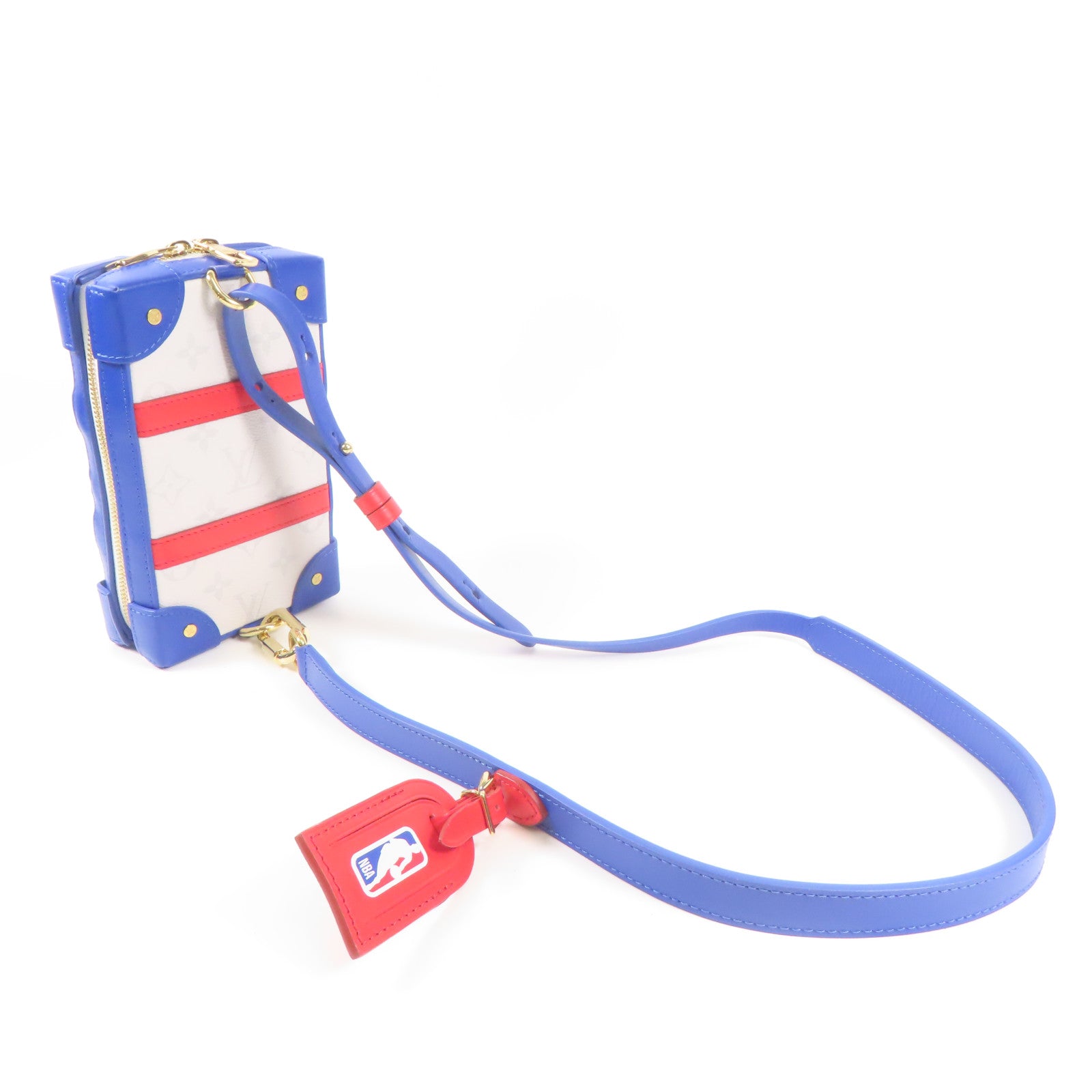 LOUIS VUITTON Monogram/皮革LV x NBA Soft Trunk金扣肩背袋