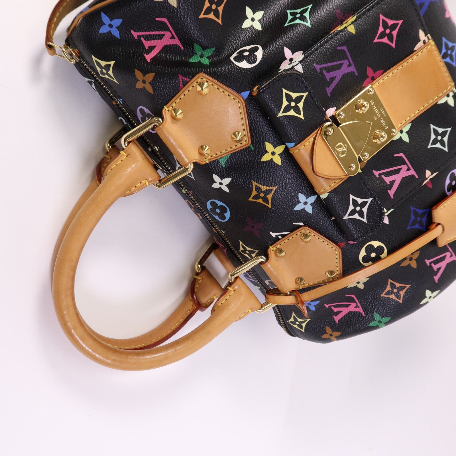 LOUIS VUITTON Monogram Multicolour Speedy 30金扣手挽袋