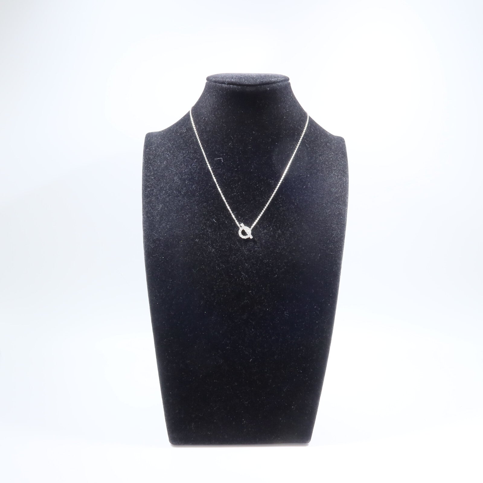 HERMES 18K白金Finesse Pendant鑽石項鍊