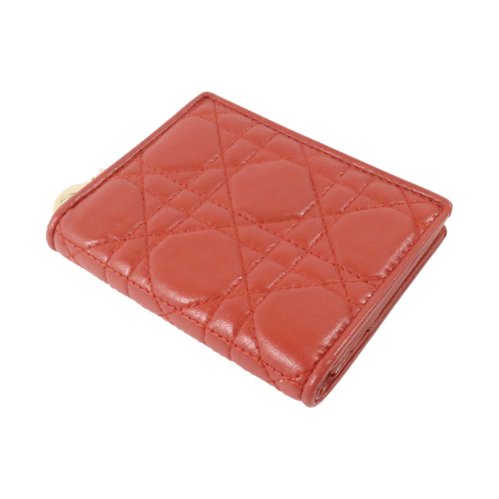 Dior 羊皮皮革Mini Lady Dior Wallet金扣錢包