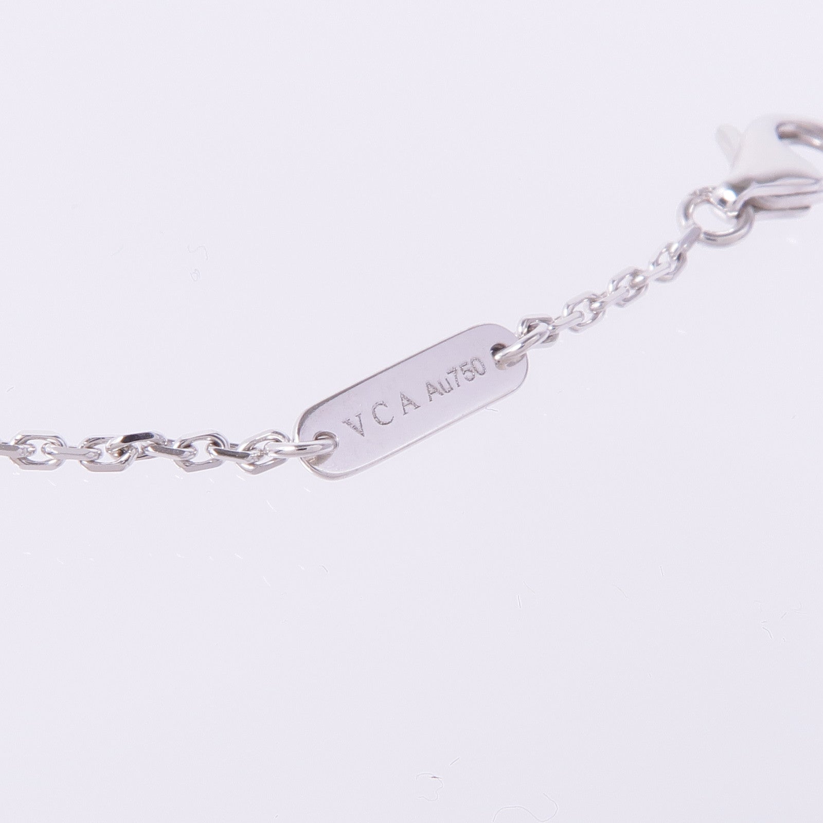 Van Cleef & Arpels 18K白金Vintage Alhambra Necklace珍珠母貝項鍊