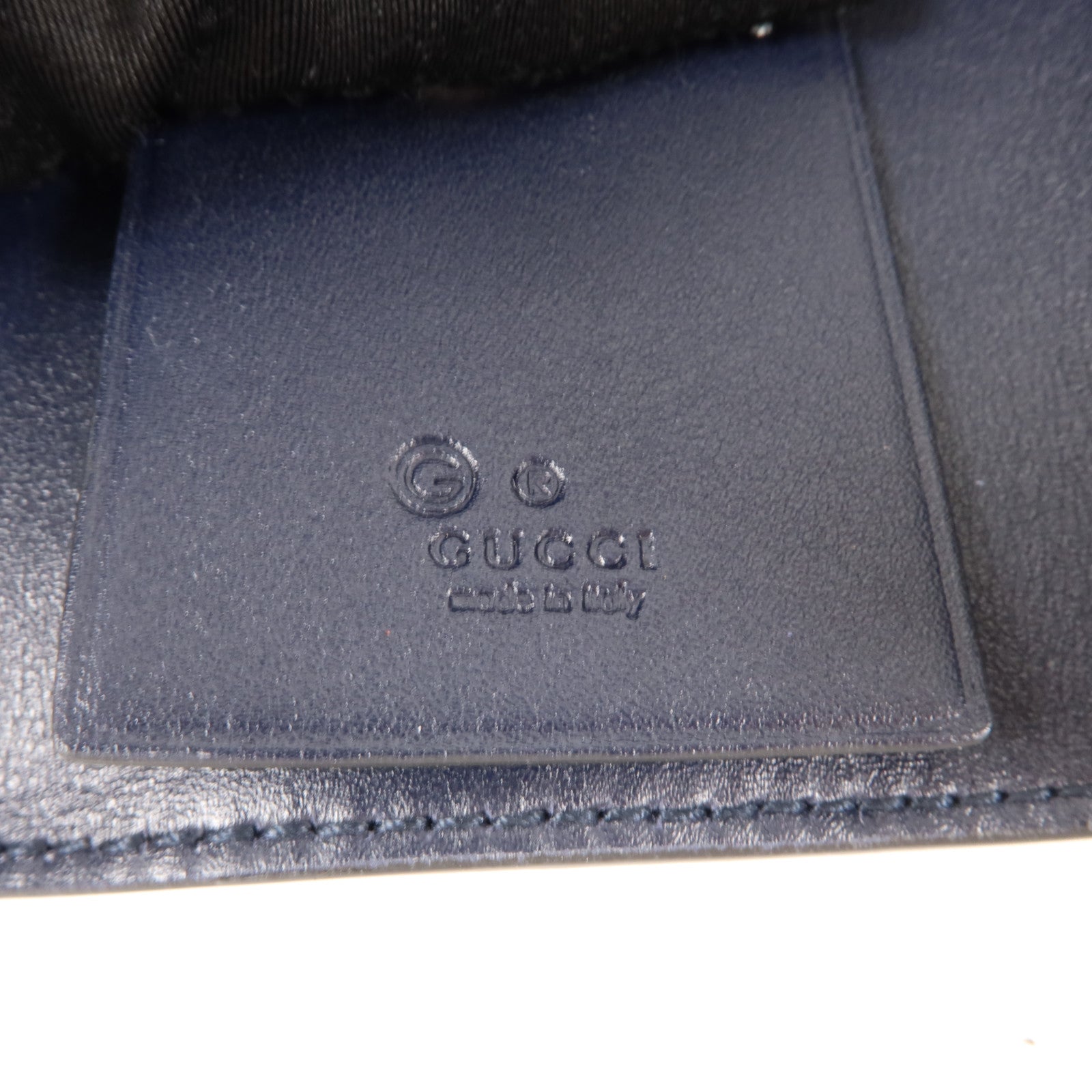 GUCCI 牛皮皮革Micro Guccissima Key Case 6金扣鎖匙包