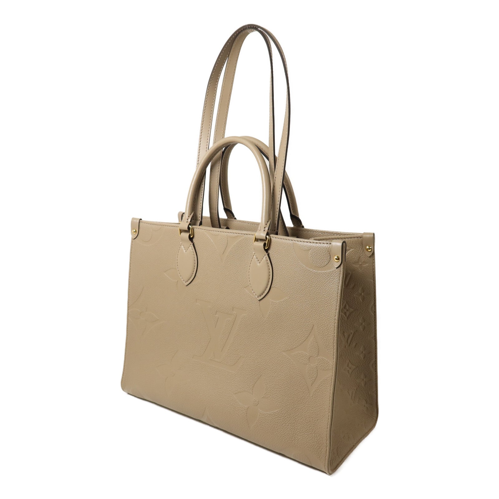 LOUIS VUITTON Monogram Empreinte On The Go MM手挽肩背兩用袋