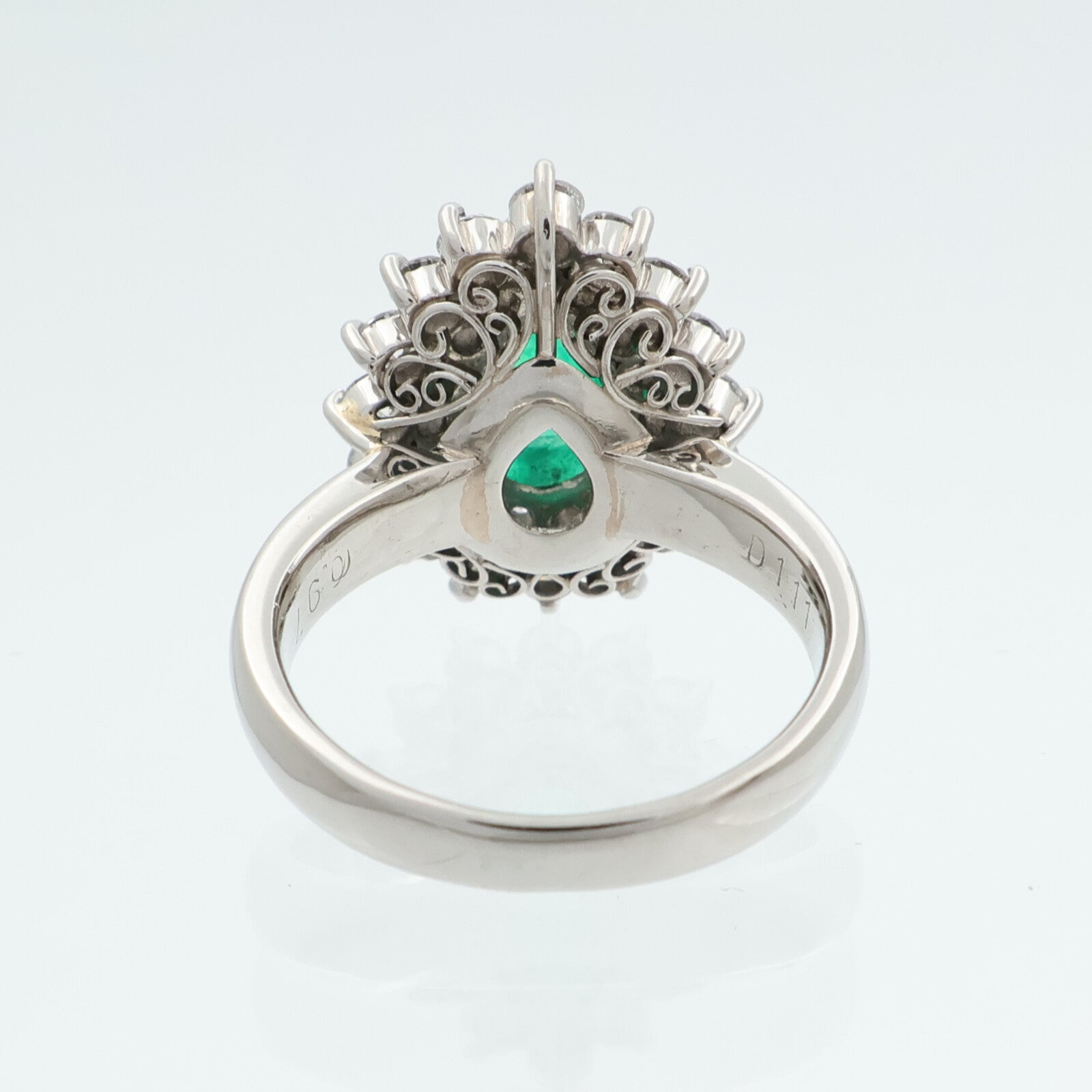 JEWELRY PT900鉑金/綠寶石Emerald鑽石戒指