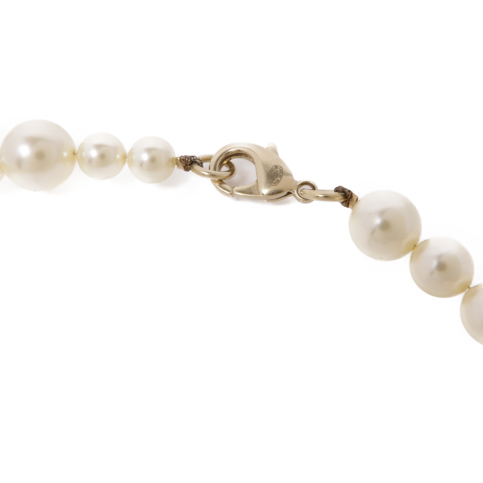 CHANEL 金屬/仿珍珠Necklace銀扣項鍊
