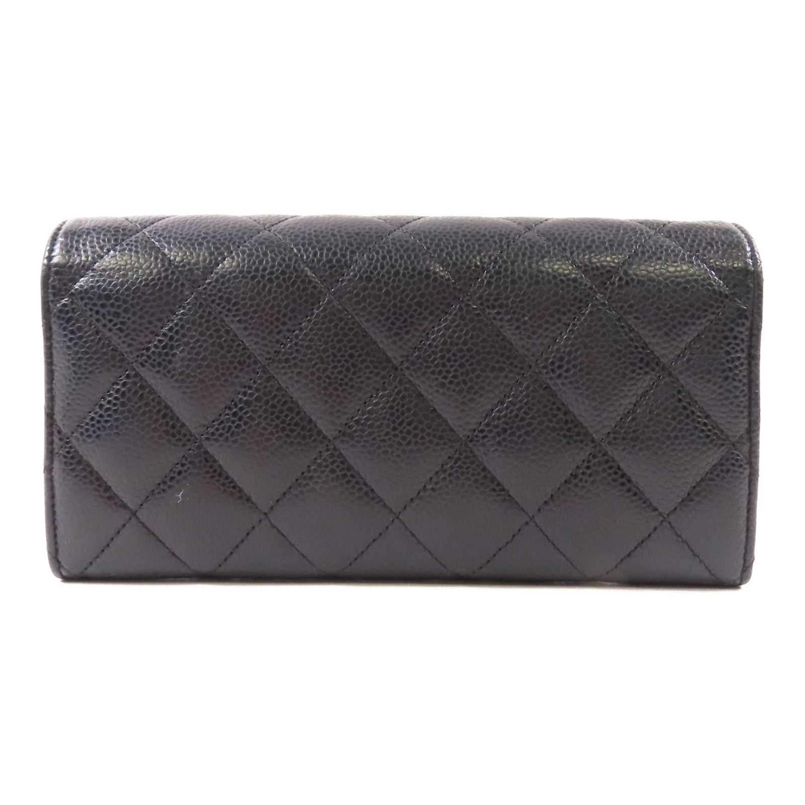 CHANEL 牛皮皮革Long Wallet金扣長錢包