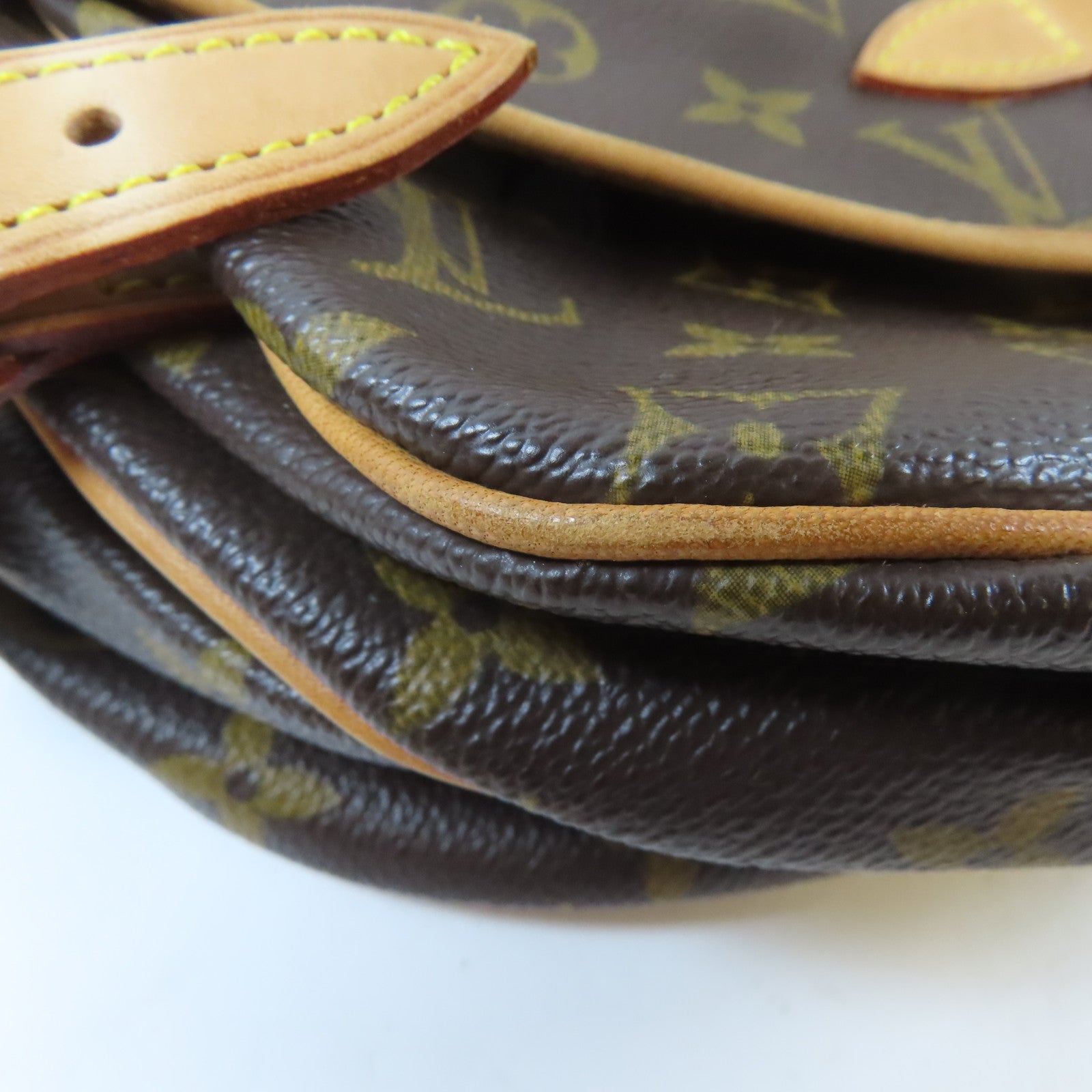 LOUIS VUITTON Monogram Saumur 30金扣肩背袋啡色