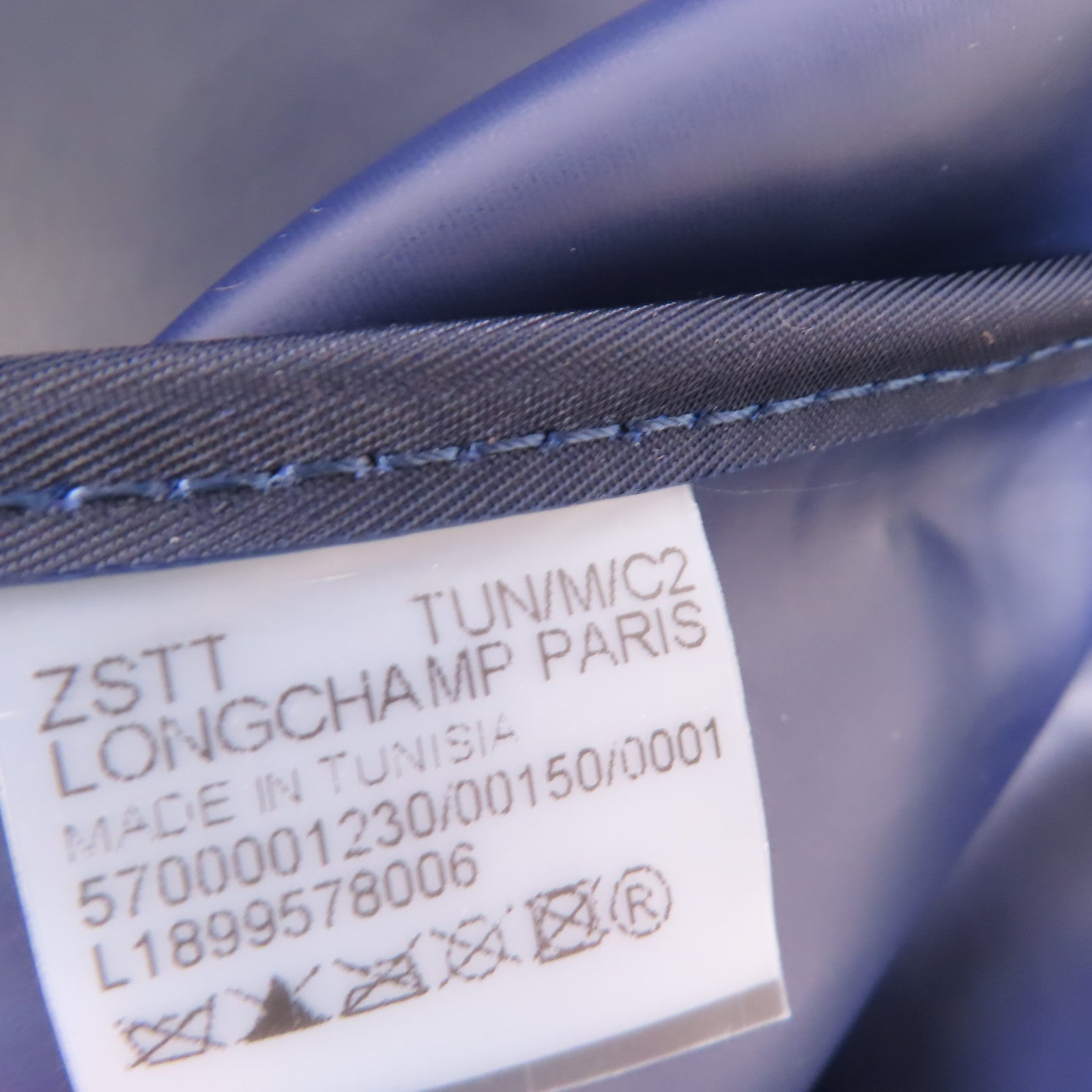 Longchamp 尼龍Tote Bag銀扣肩背袋寶藍色