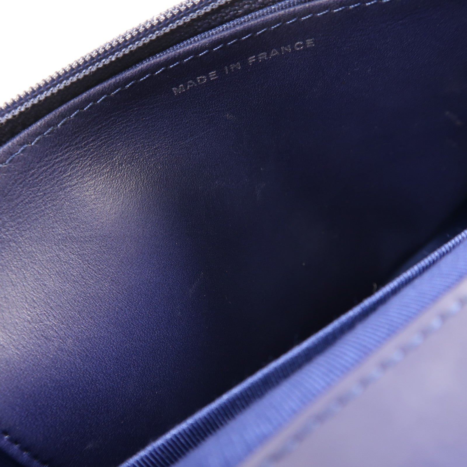 CHANEL CC SHW WOC Wallet On Chain Shoulder Bag Calfskin Leather Blue