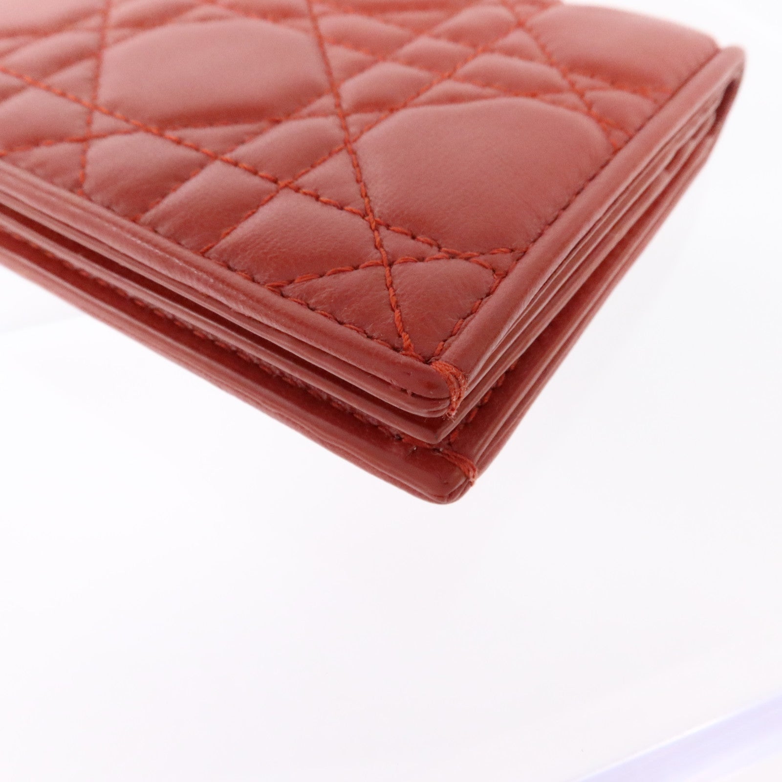 Dior 羊皮皮革Mini Lady Dior Wallet金扣錢包