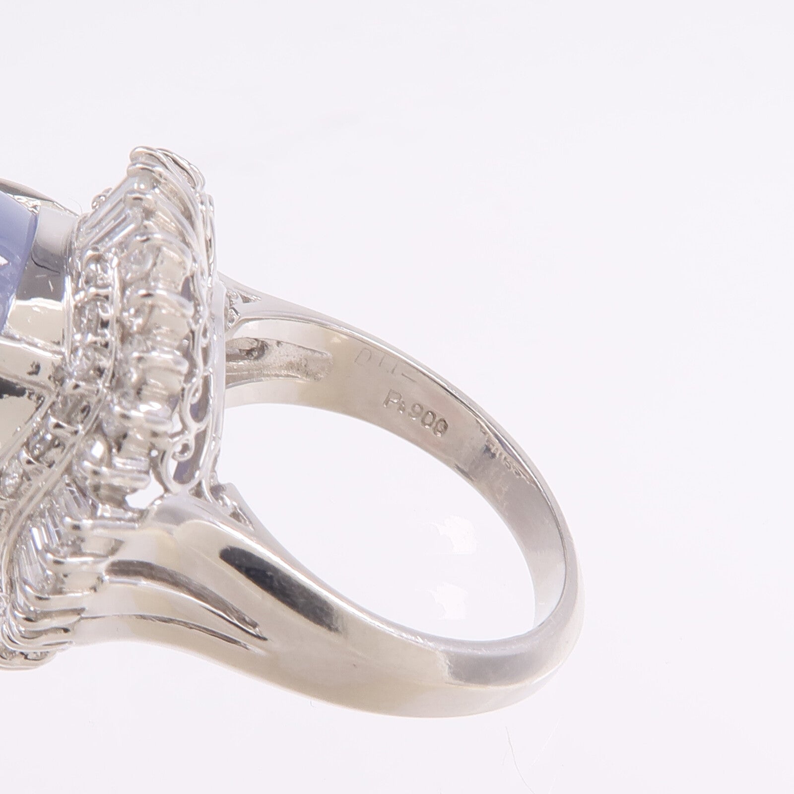 JEWELRY PT900鉑金Sapphire Diamond Ring藍寶石/鑽石戒指