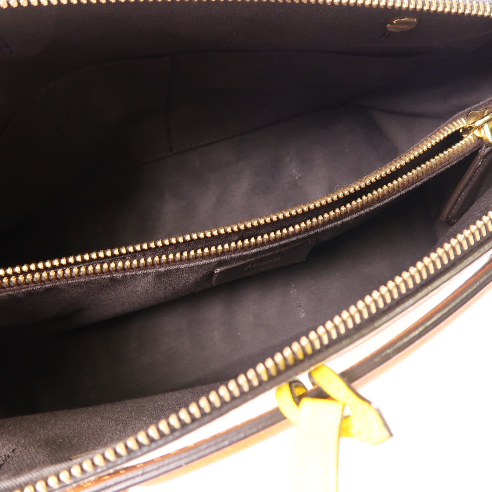 FENDI 牛皮皮革Shoulder Bag金扣手挽肩背兩用袋白色/啡色/黑色