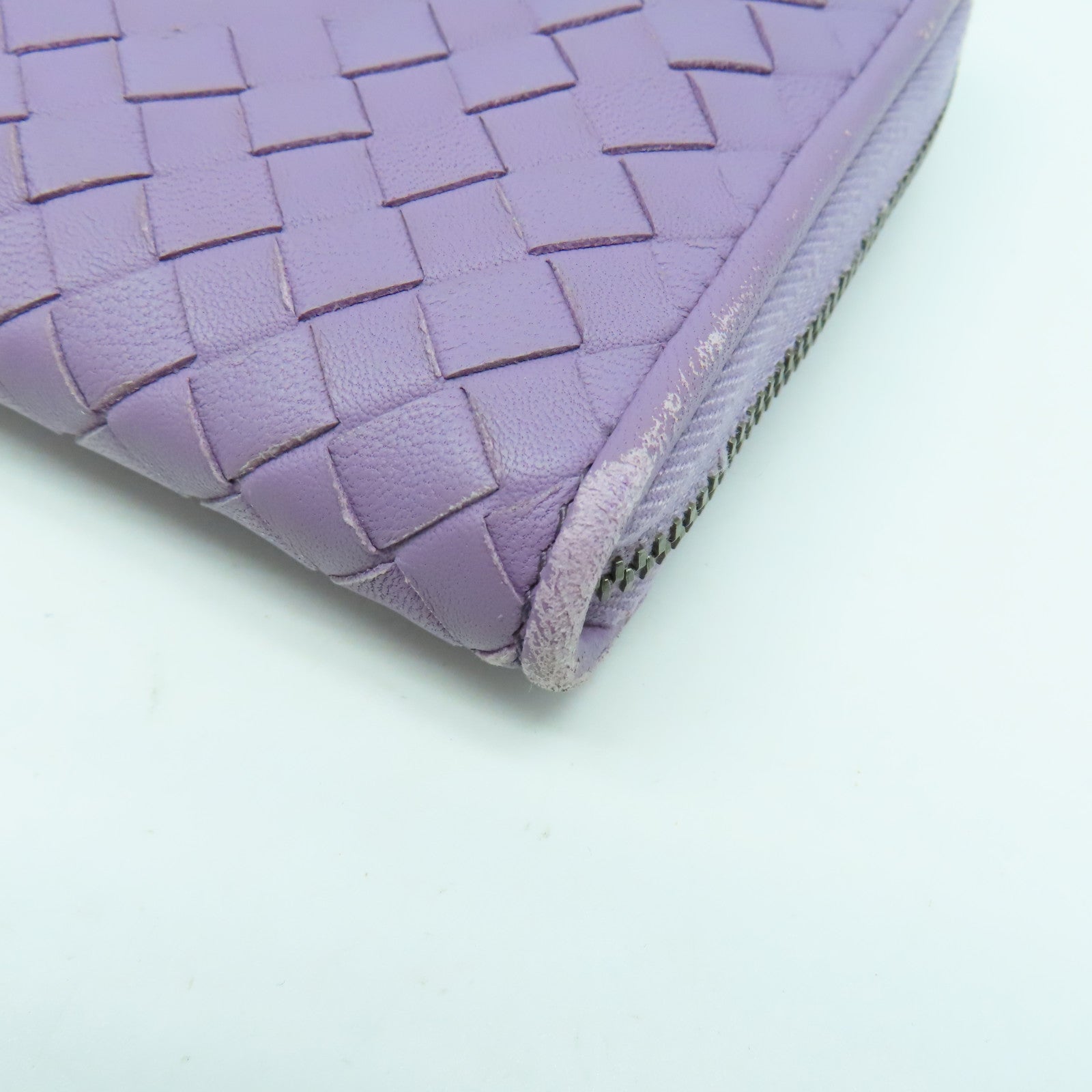 BOTTEGA VENETA 【激減優惠】羊皮皮革/織紋皮革Long Wallet錢包紫色