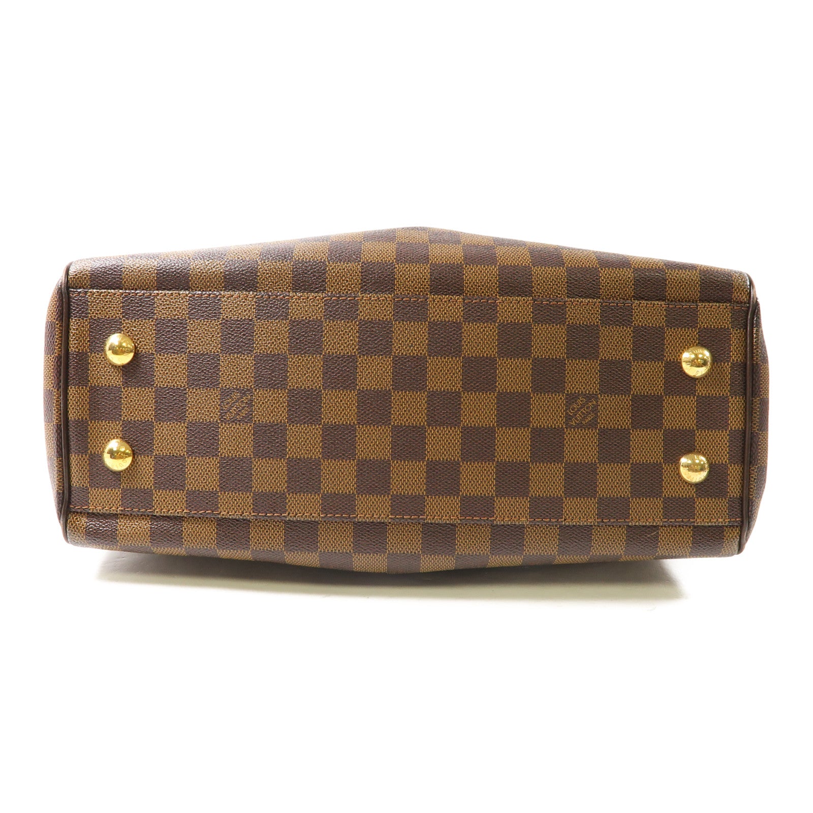 LOUIS VUITTON Damier Ebene Trevi PM金扣手挽肩背兩用袋啡色