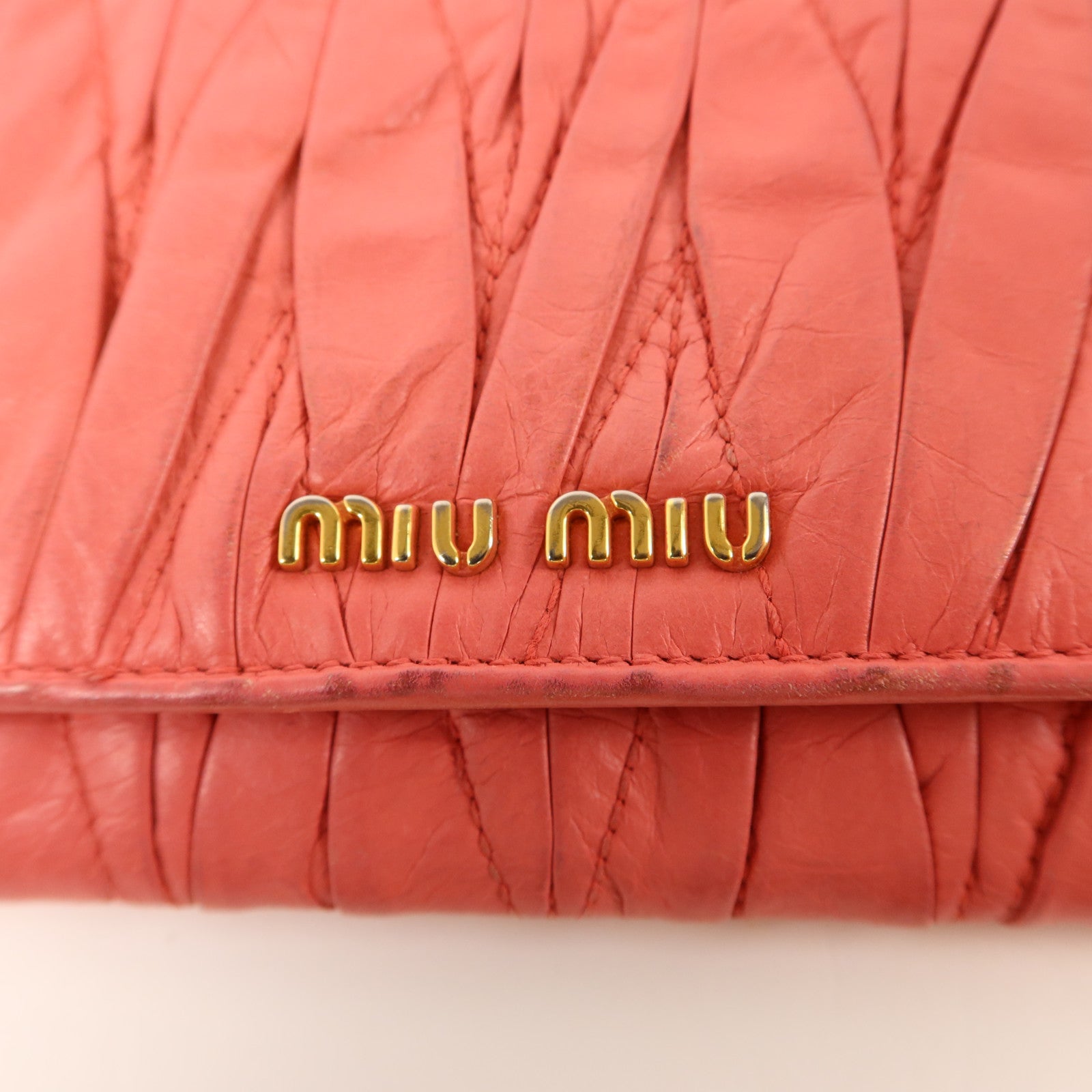 Miu Miu 羊皮皮革Long Wallet金扣長錢包