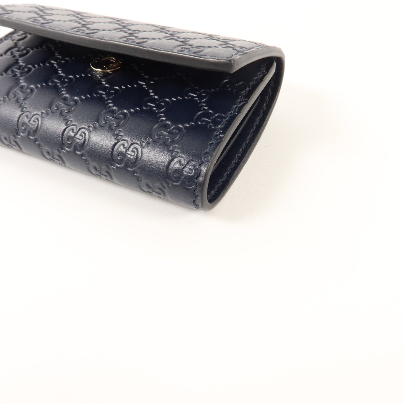 GUCCI 牛皮皮革Micro Guccissima Key Case 6金扣鎖匙包