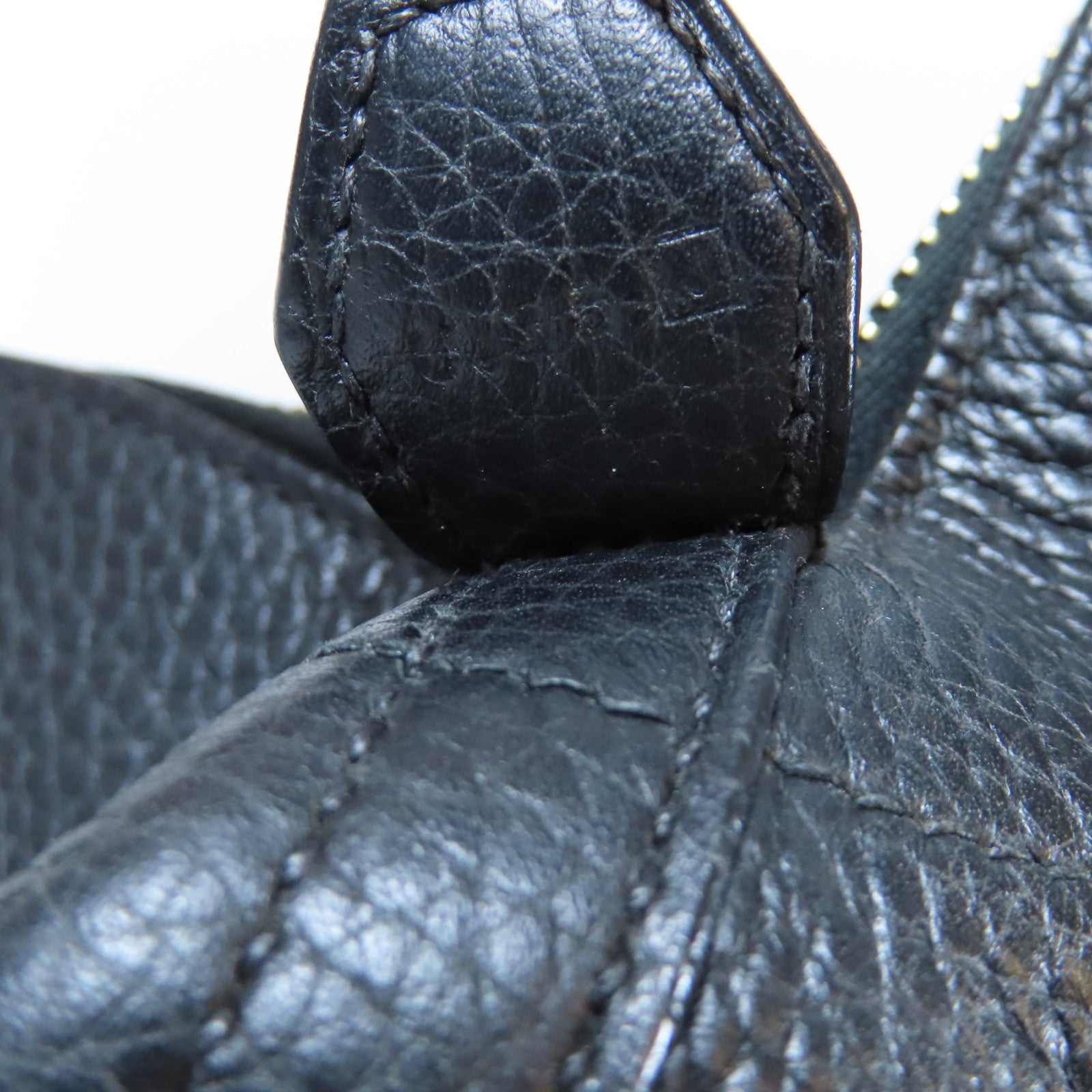 HERMES 【激減優惠】Clemence皮革Bolide 35金扣手挽肩背兩用袋Noir黑色