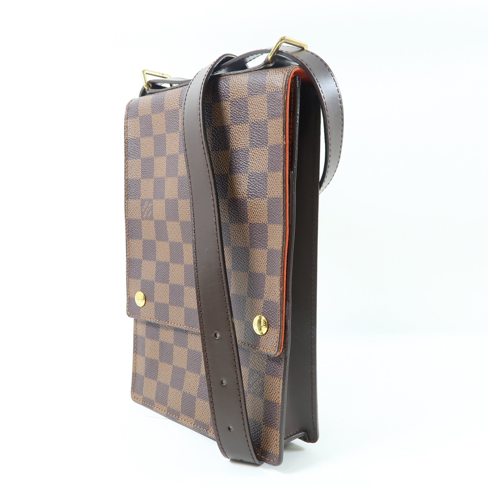 LOUIS VUITTON Damier Ebene Portobello Shoulder Bag金扣肩背袋啡色