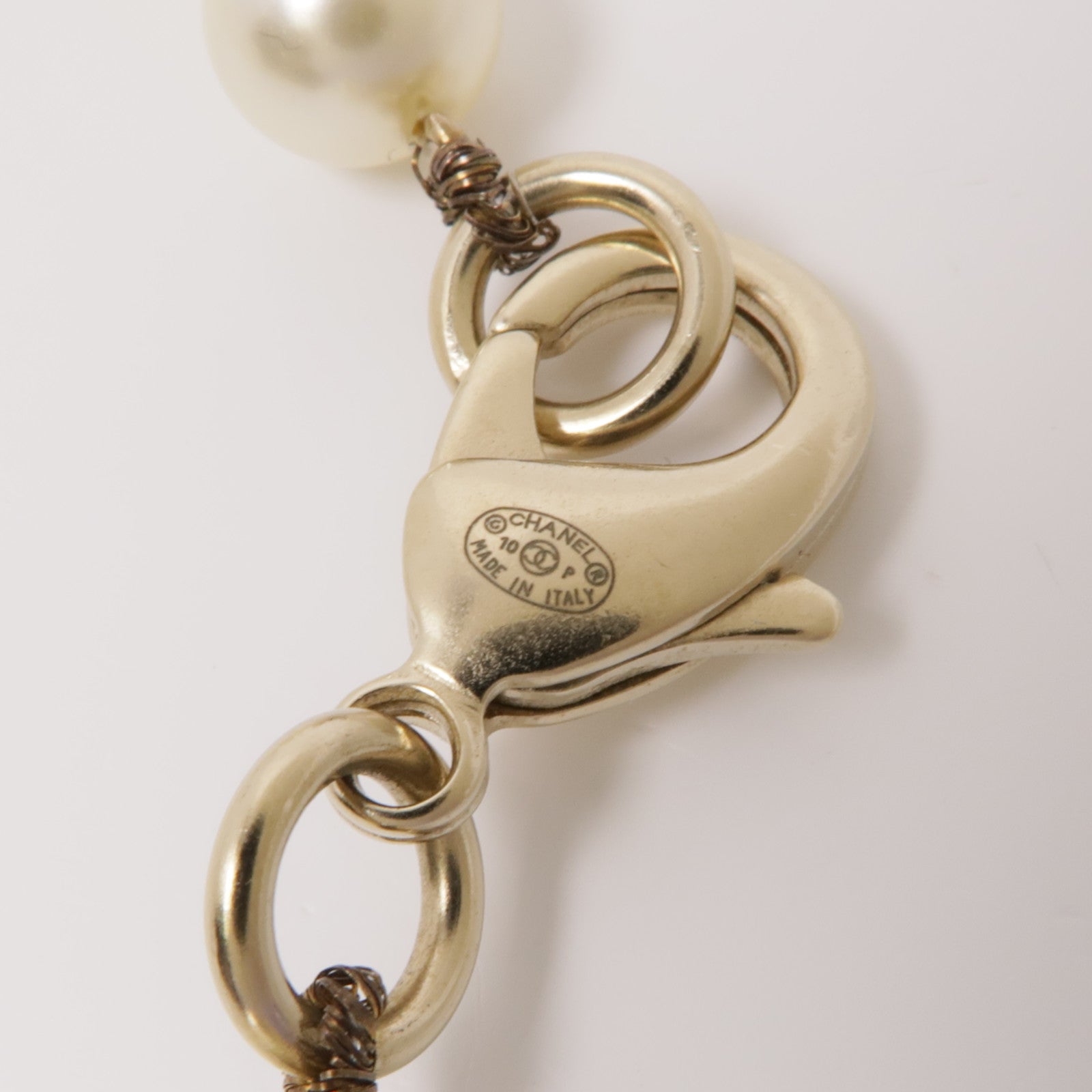 CHANEL 金屬/仿珍珠Necklace銀扣項鍊