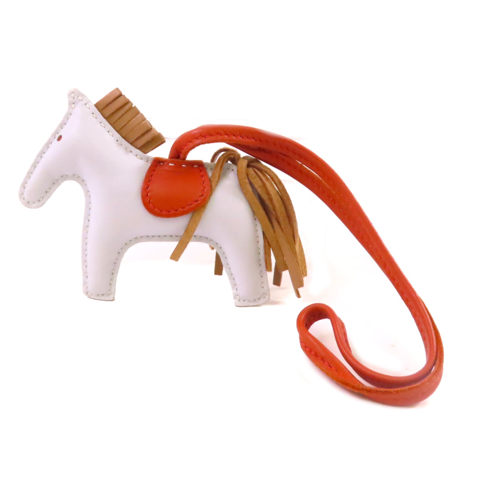 HERMES Swift皮革Rodeo PM Charm掛飾T0 Blue Brume/霧藍色