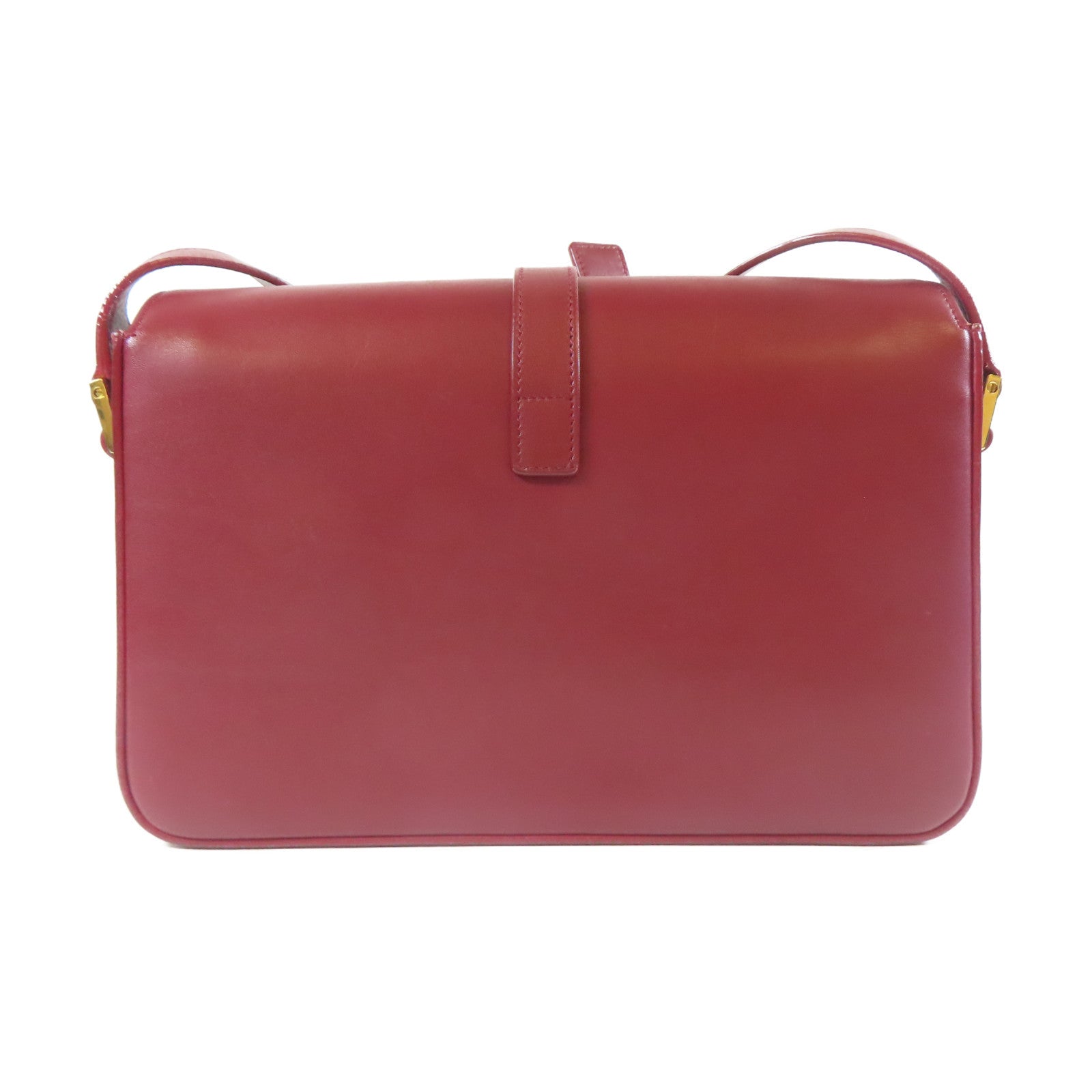 SAINT LAURENT 【激減優惠】牛皮皮革Classic Universite Shoulder Bag金扣肩背袋紅色
