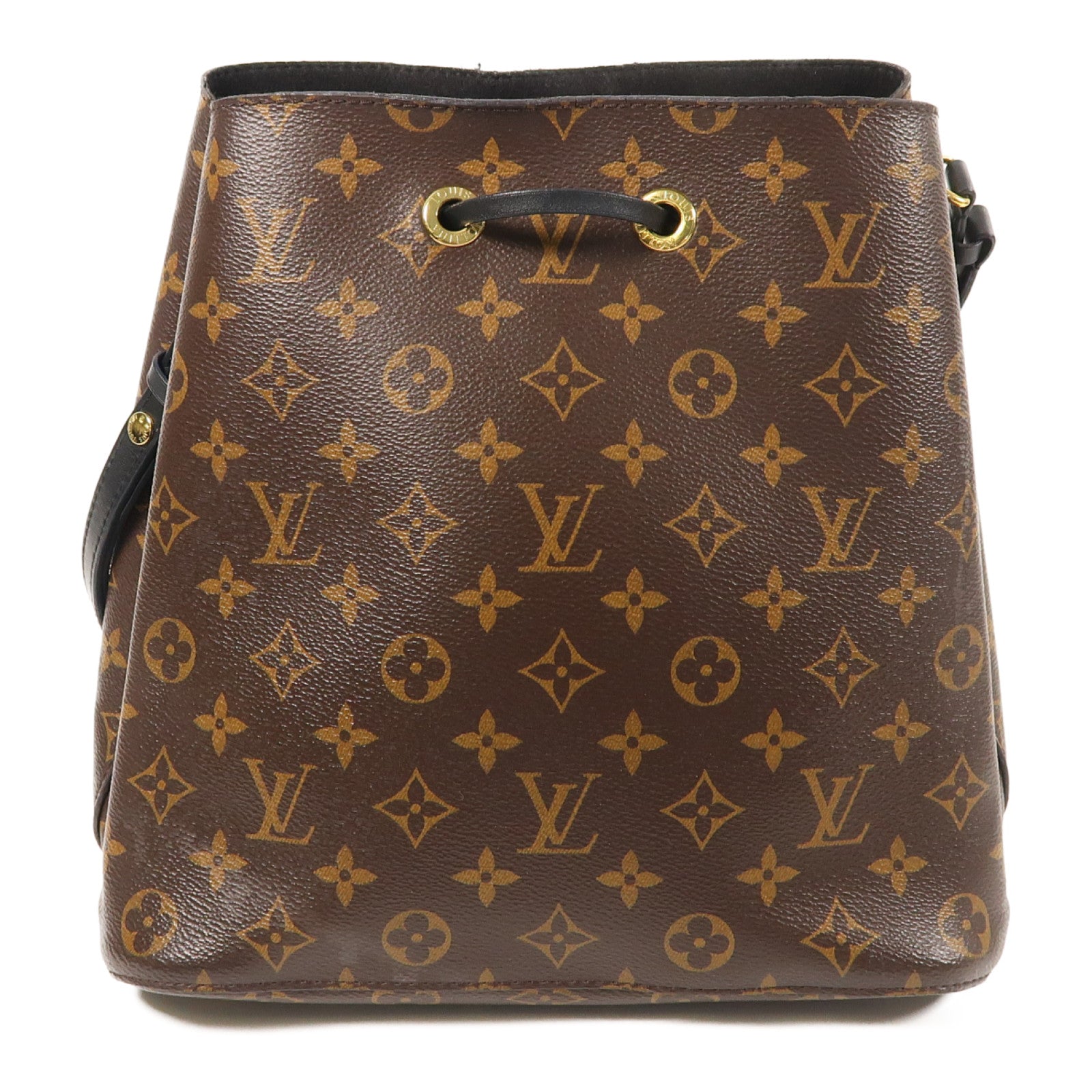 LOUIS VUITTON Monogram Neo Noe MM金扣肩背袋棕色/黑色