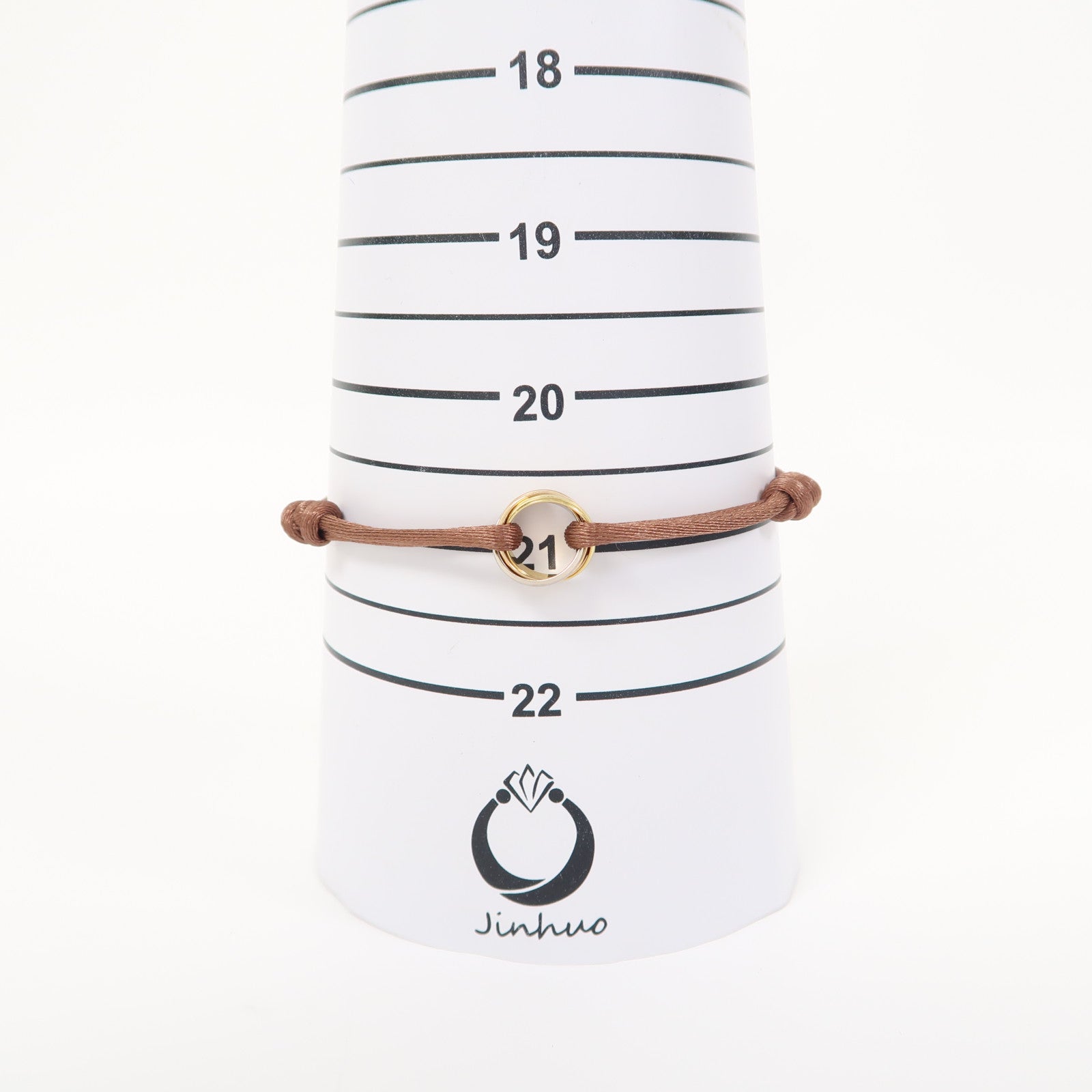CARTIER 18K黃金/白金/玫瑰金Trinity Bracelet手鏈啡色