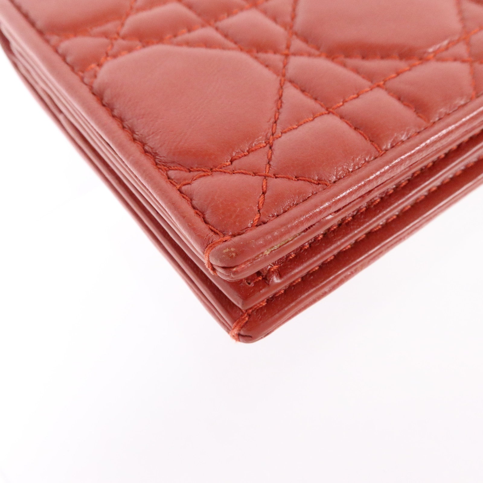 Dior 羊皮皮革Mini Lady Dior Wallet金扣錢包