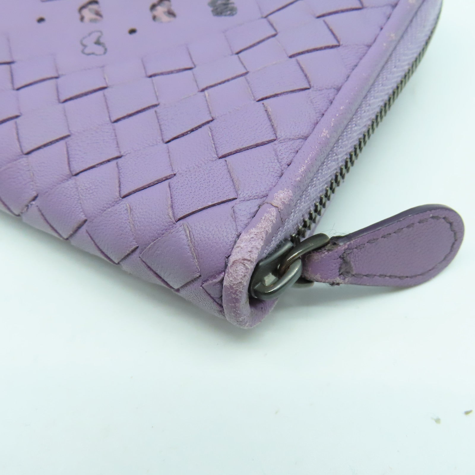 BOTTEGA VENETA 【激減優惠】羊皮皮革/織紋皮革Long Wallet錢包紫色