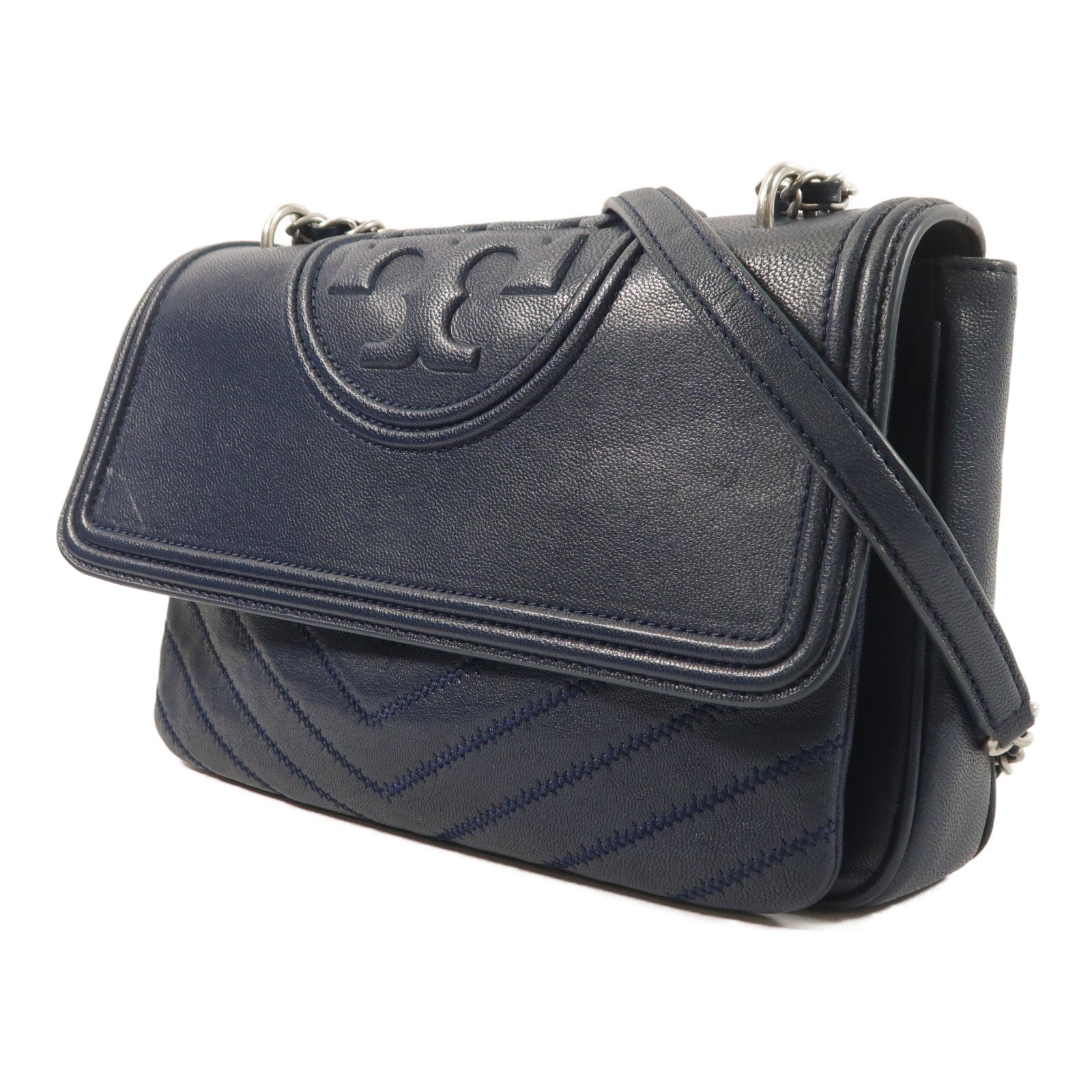 Tory Burch 牛皮皮革Chain Shoulder鏈帶肩背袋