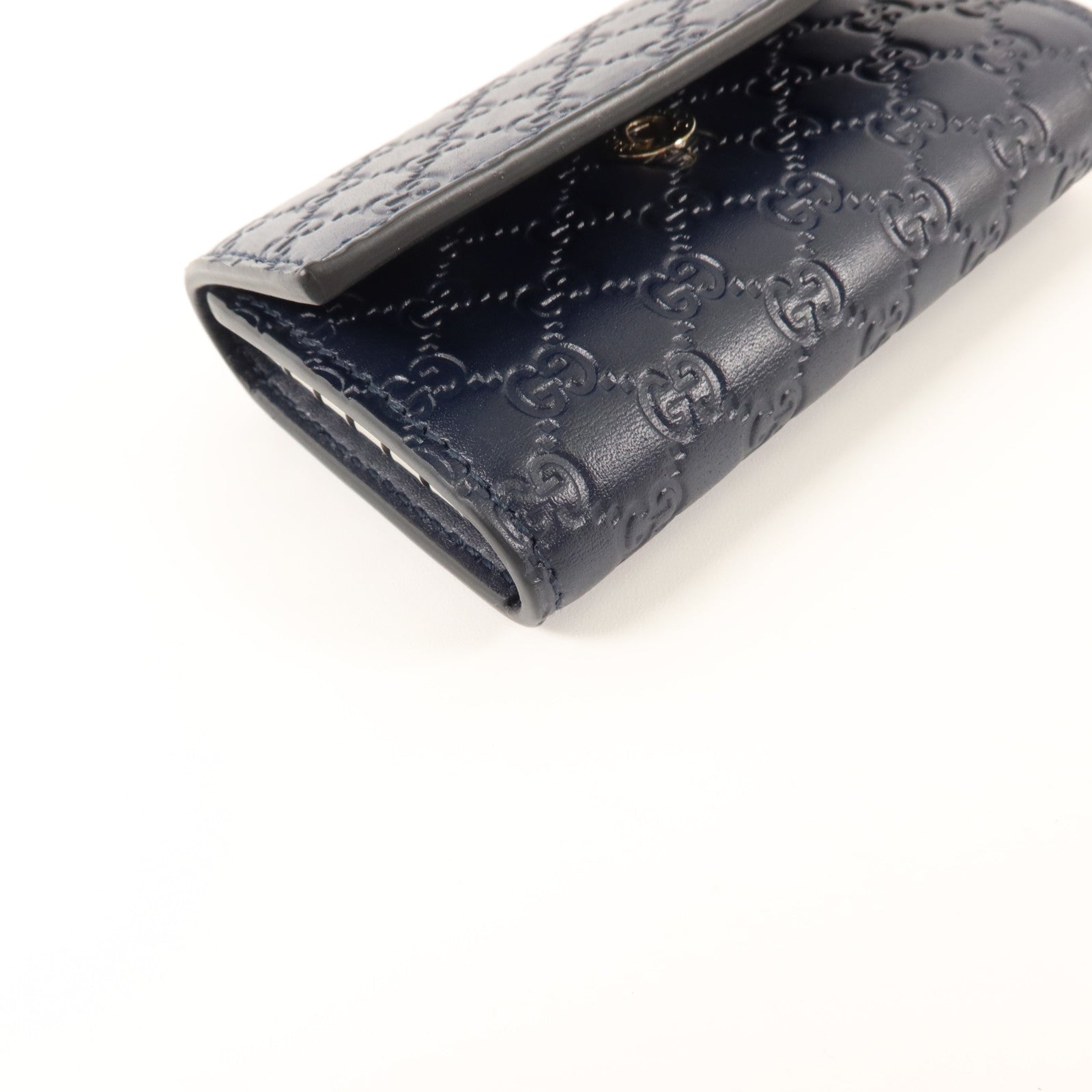 GUCCI 牛皮皮革Micro Guccissima Key Case 6金扣鎖匙包