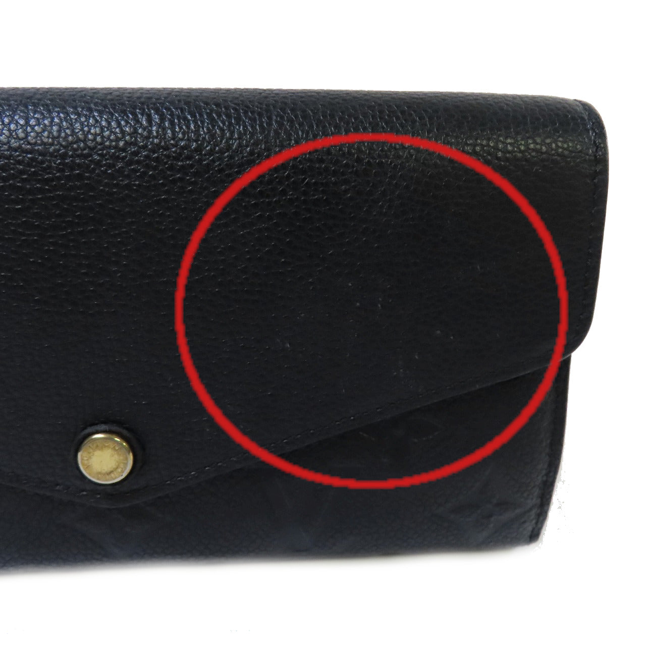 LOUIS VUITTON Monogram Empreinte Sarah Continental Long Wallet金扣長錢包黑色