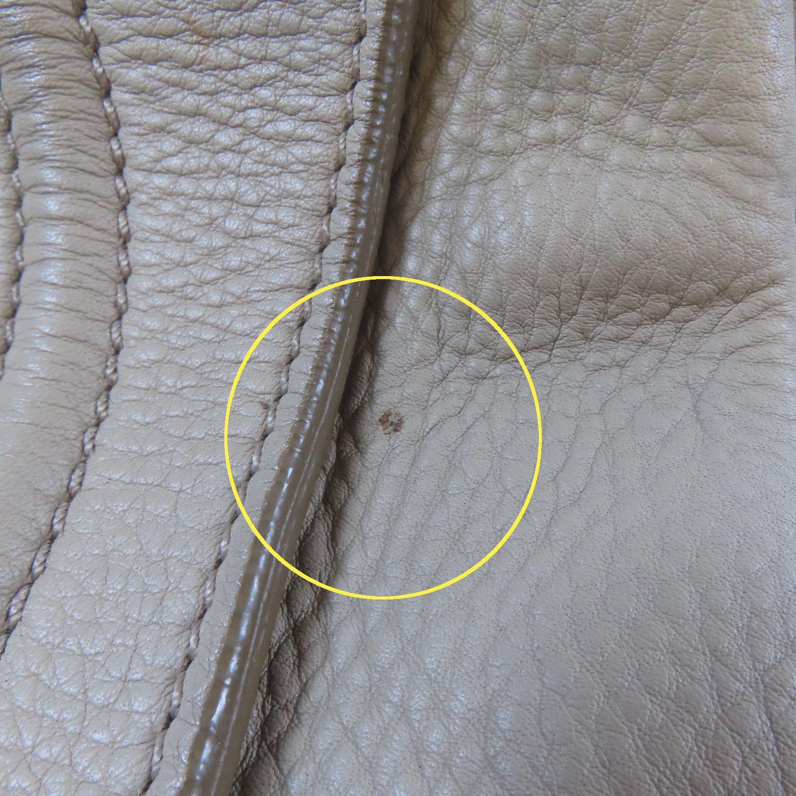 CELINE 牛皮皮革Nano Luggage Bag金扣肩背袋杏色