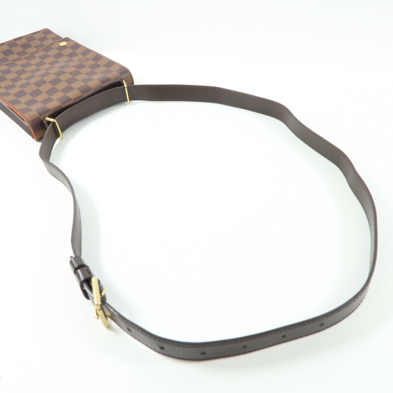 LOUIS VUITTON Damier Ebene Portobello Shoulder Bag金扣肩背袋啡色