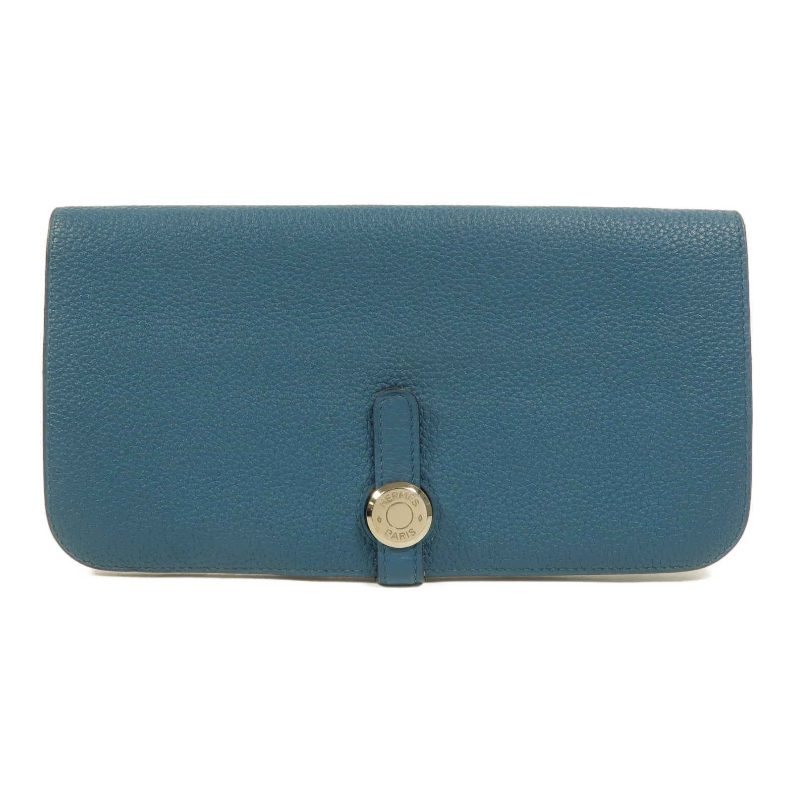 HERMES Clemence皮革Dogon MM長錢包Colvert