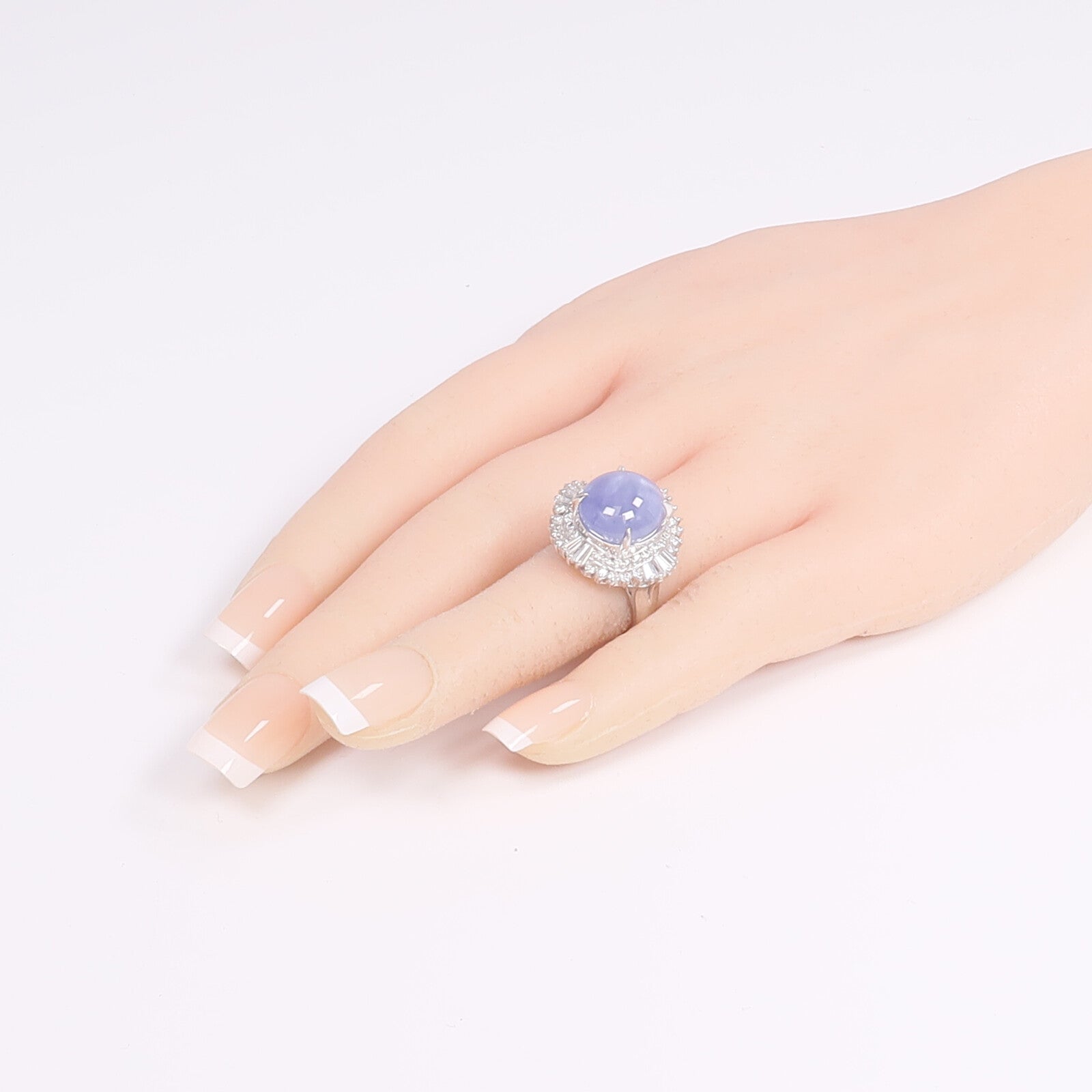 JEWELRY PT900鉑金Sapphire Diamond Ring藍寶石/鑽石戒指