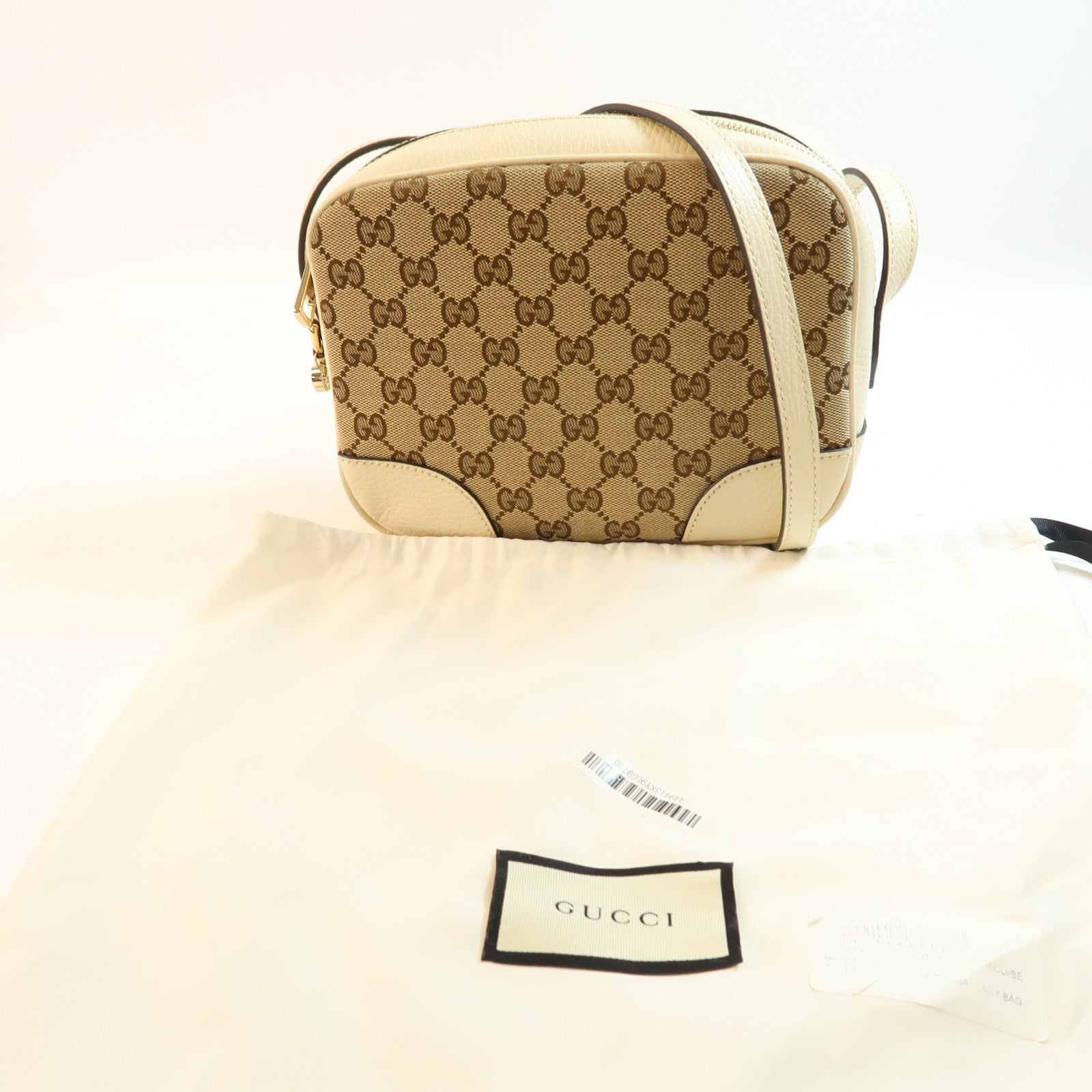 GUCCI 帆布Shoulder Bag金扣肩背袋