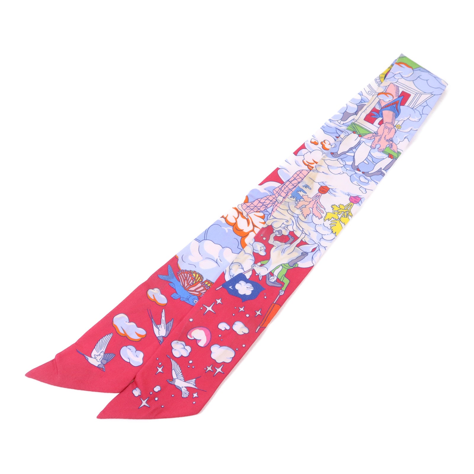 HERMES 絲質Twilly絲巾