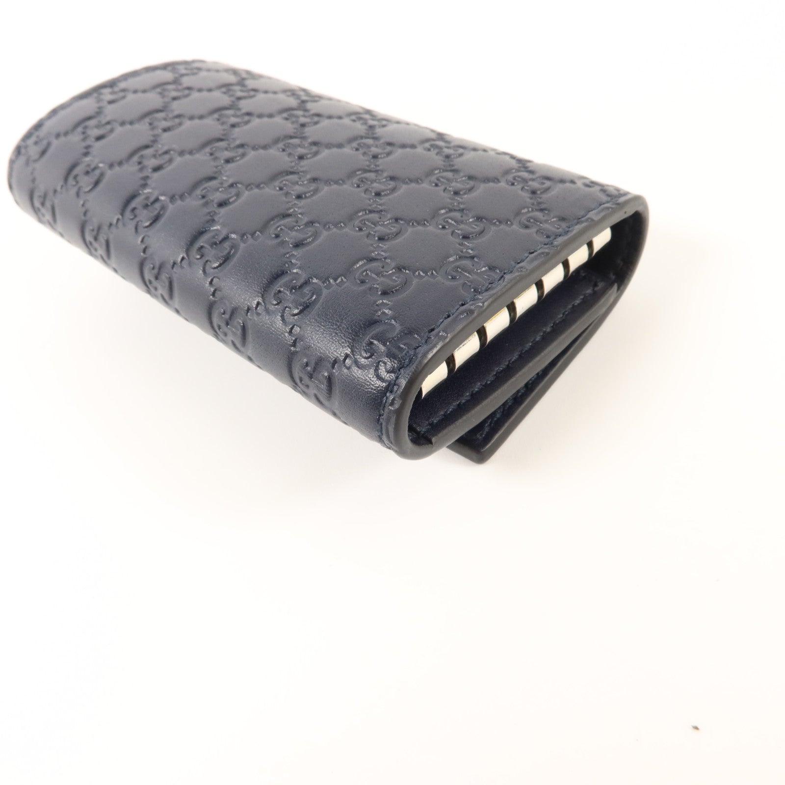 GUCCI 牛皮皮革Micro Guccissima Key Case 6金扣鎖匙包