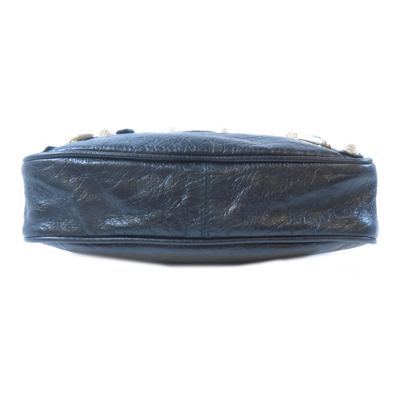 BALENCIAGA 牛皮皮革Crossbody Hip Small Bag金扣肩背袋黑色