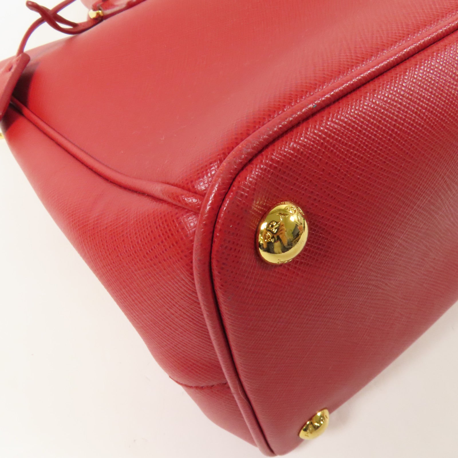 PRADA Saffiano皮革Shoulder Bag金扣手挽肩背兩用袋