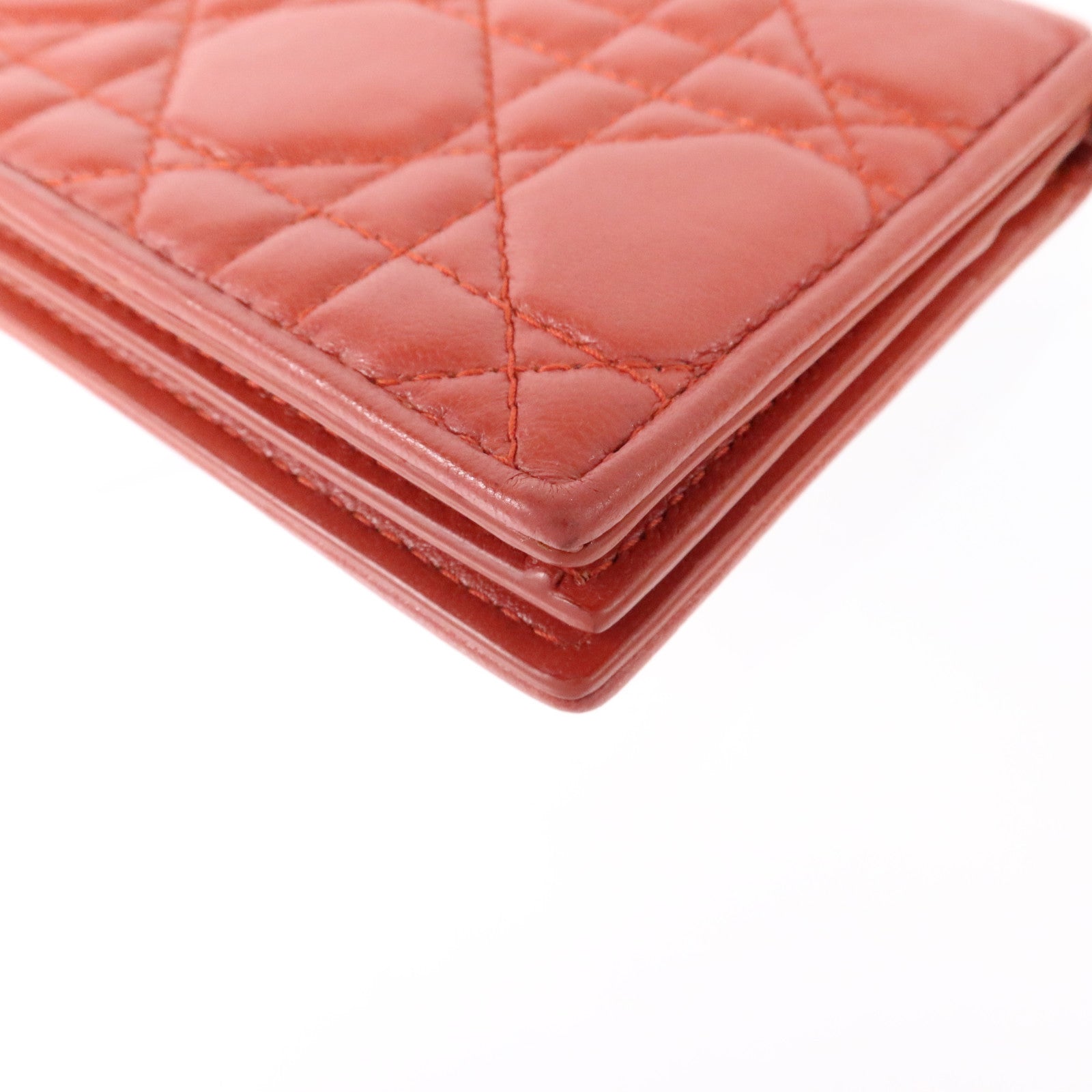 Dior 羊皮皮革Mini Lady Dior Wallet金扣錢包