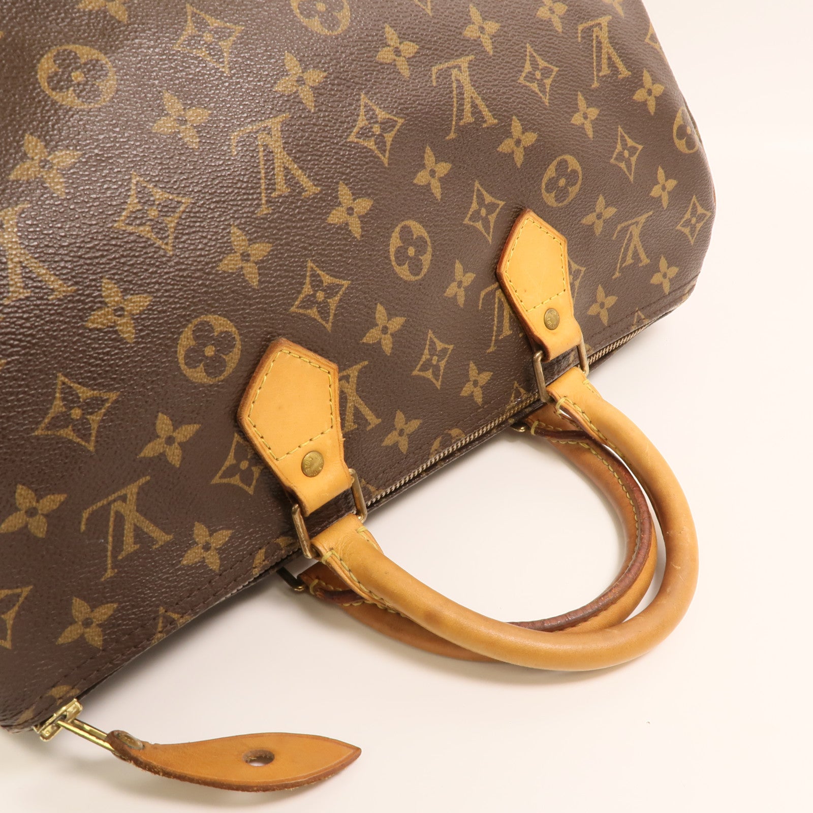 LOUIS VUITTON Monogram Speedy 35金扣手挽袋