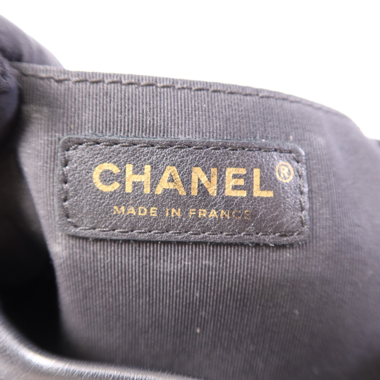 CHANEL 羊皮皮革Backpack金扣鏈帶背包