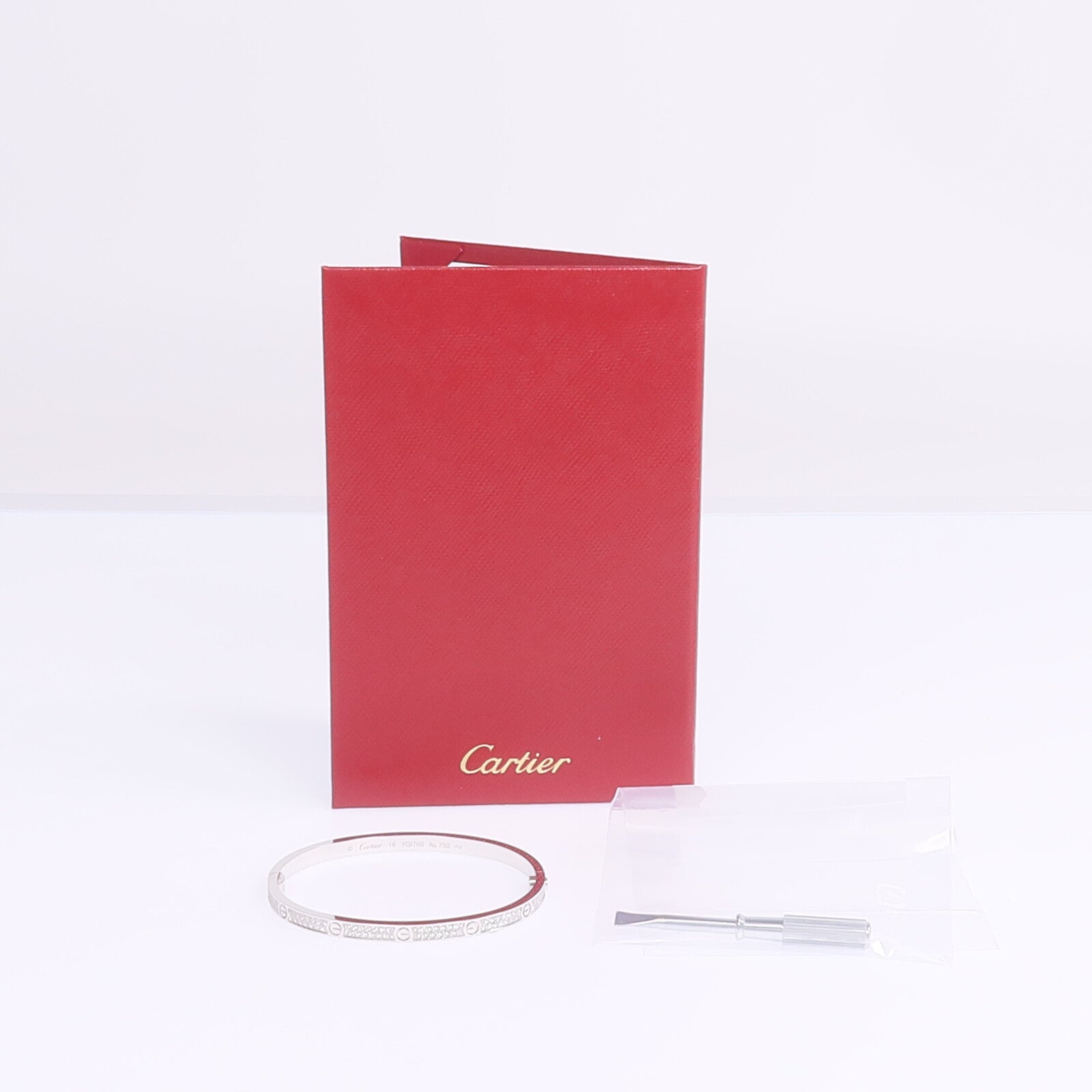 CARTIER 18K白金Love Bracelet Small Model Full Diamonds鑽石手鐲Cartier#16