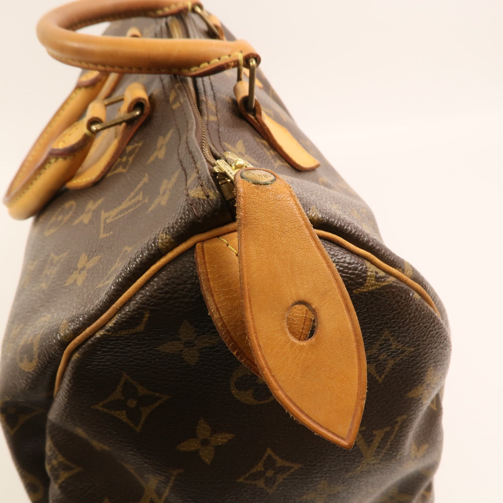 LOUIS VUITTON Monogram Speedy 35金扣手挽袋
