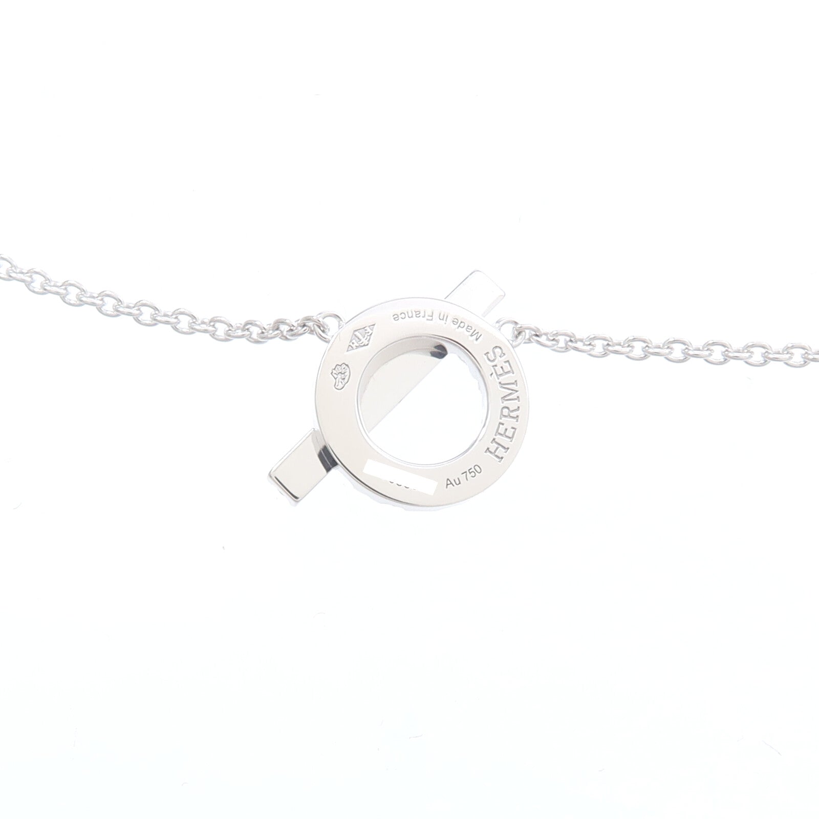 HERMES 18K白金Finesse Pendant鑽石項鍊