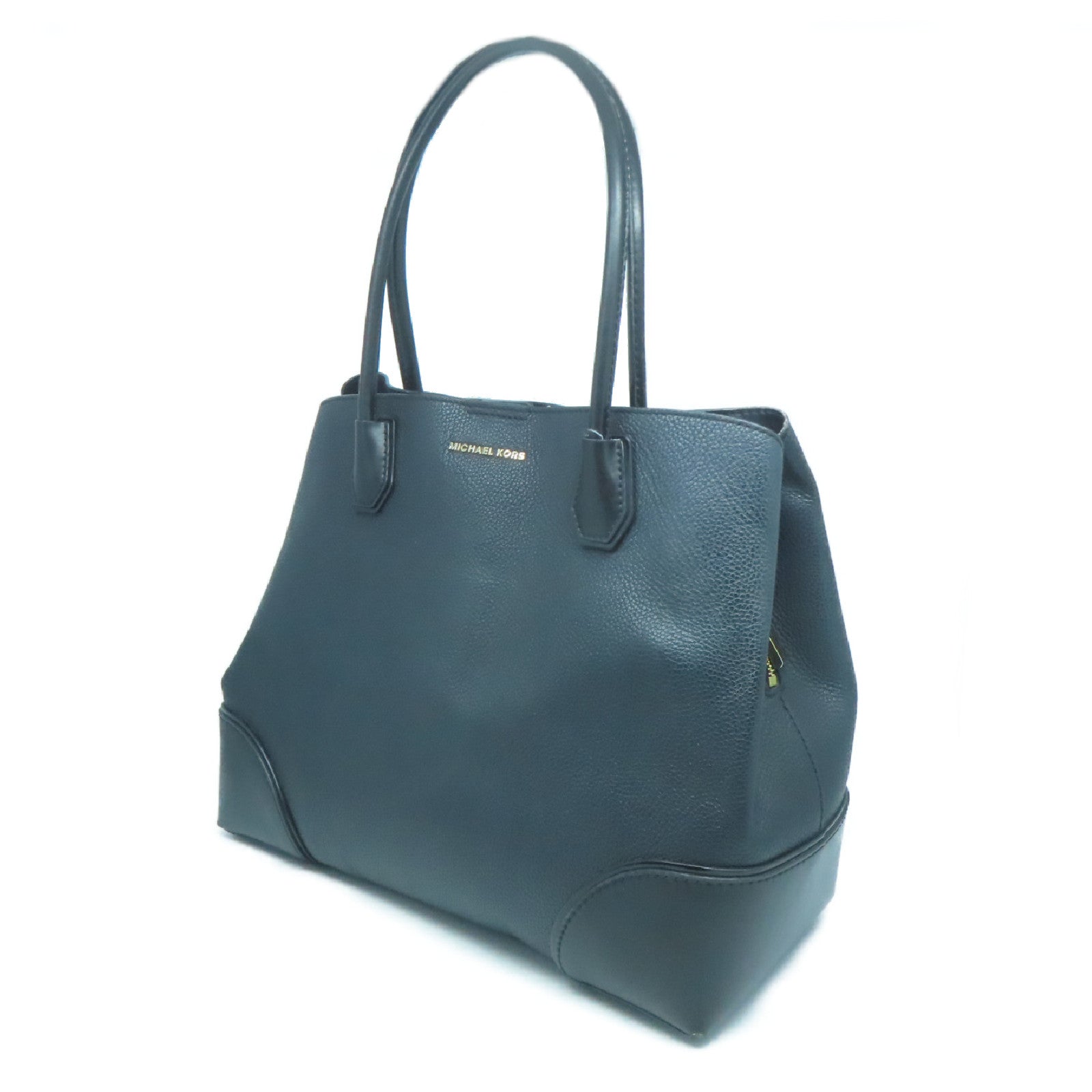 Michael Kors 【激減優惠】牛皮皮革Tote Bag金扣肩背袋黑色