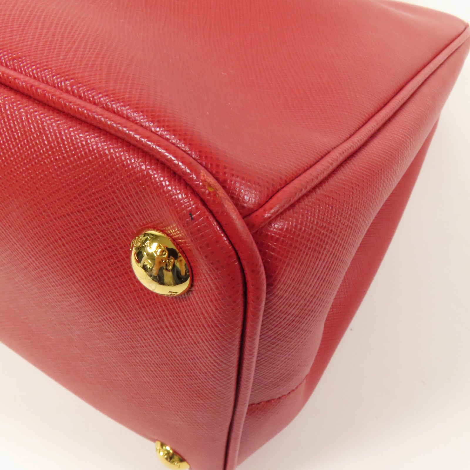 PRADA Saffiano皮革Shoulder Bag金扣手挽肩背兩用袋